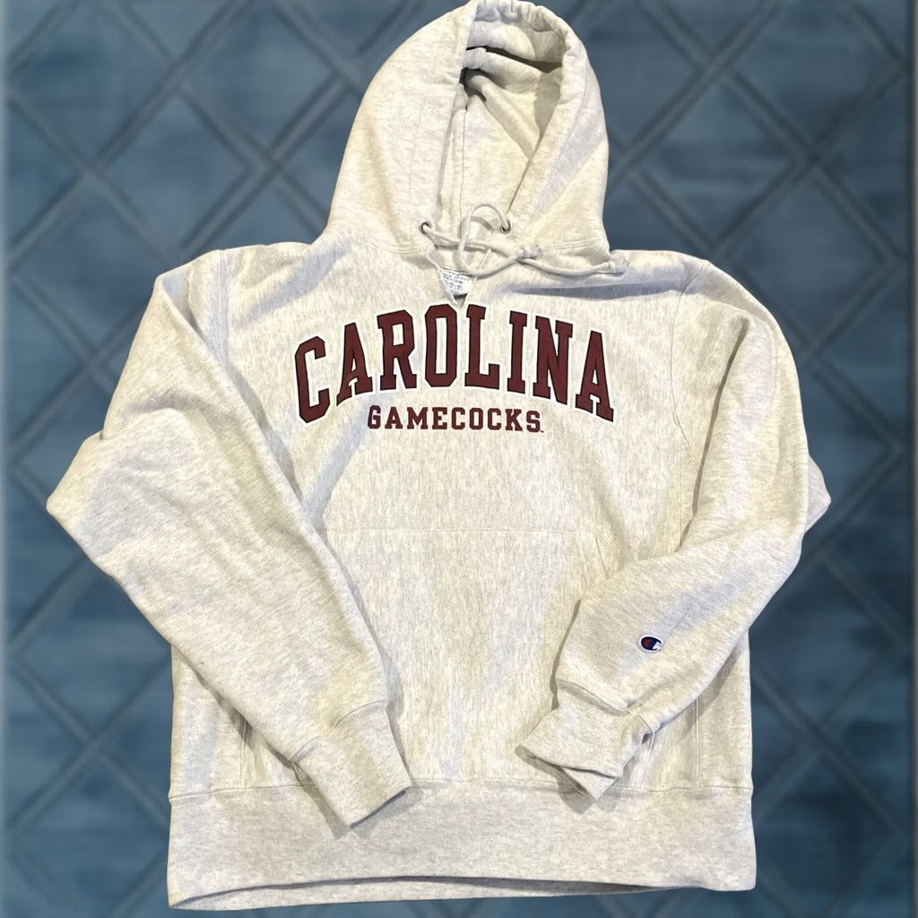 Champion VINTAGE Champion Reverse Weave Hoodie South Carolina Gamecocks M Gray Pullover Reversible Mens Size US M / EU 48-50 / 2 - 1 Thumbnail