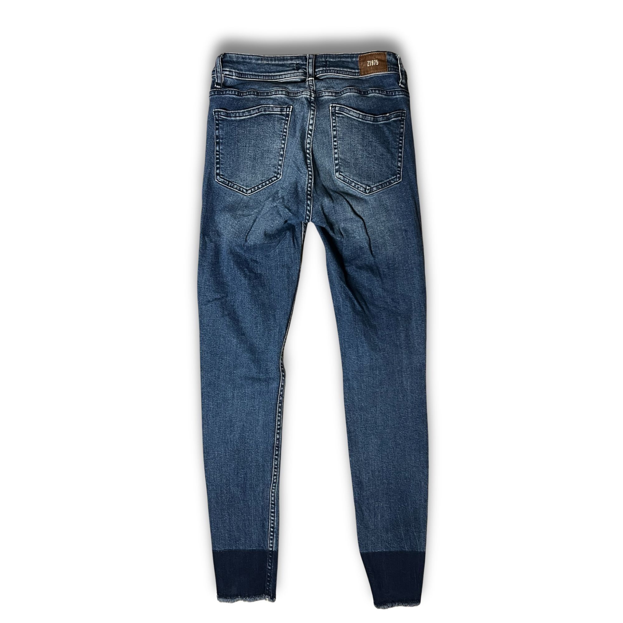 Zara Zara Basic 7195 Ripped Denim Jeans US 0 Blue Distressed Casu Size 27" / US 4 / IT 40 - 3 Thumbnail