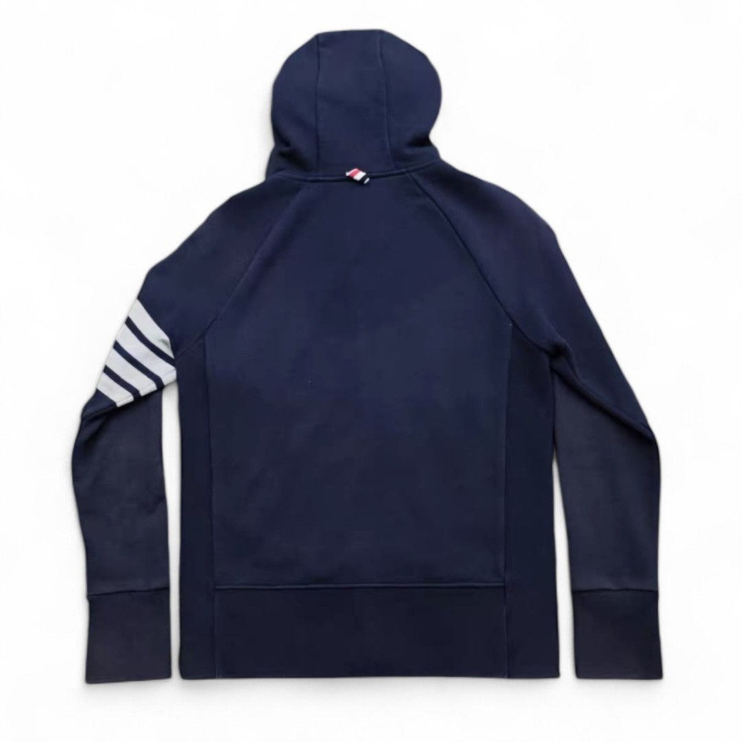 Thom Browne Thom Browne Classic 4-Bar Hoodie Navy Sz 2 Size US S / EU 44-46 / 1 - 2 Thumbnail