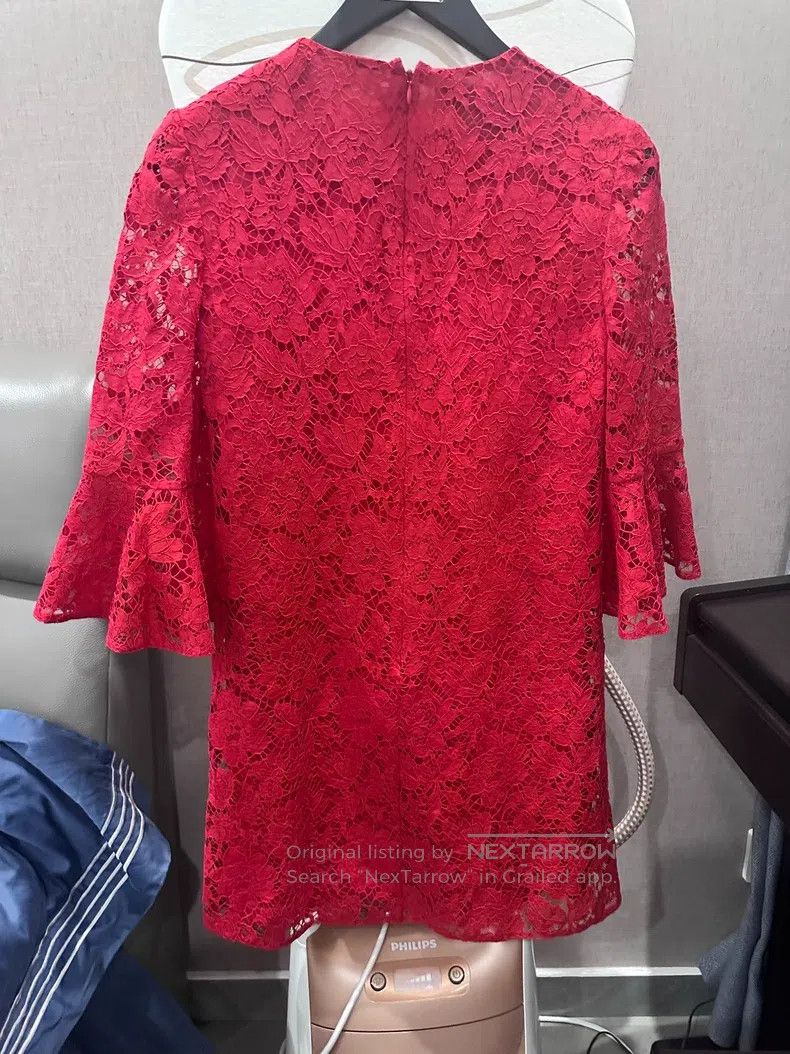 Valentino Valentino Big red lace dress Size XS / US 0-2 / IT 36-38 - 3 Thumbnail