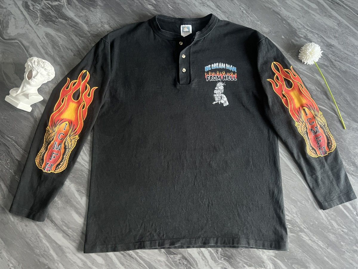 Other Cotton Deluxe : Ice Cream Hell Flame ICMFM Long Sleeve Size US L / EU 52-54 / 3 - 3 Thumbnail
