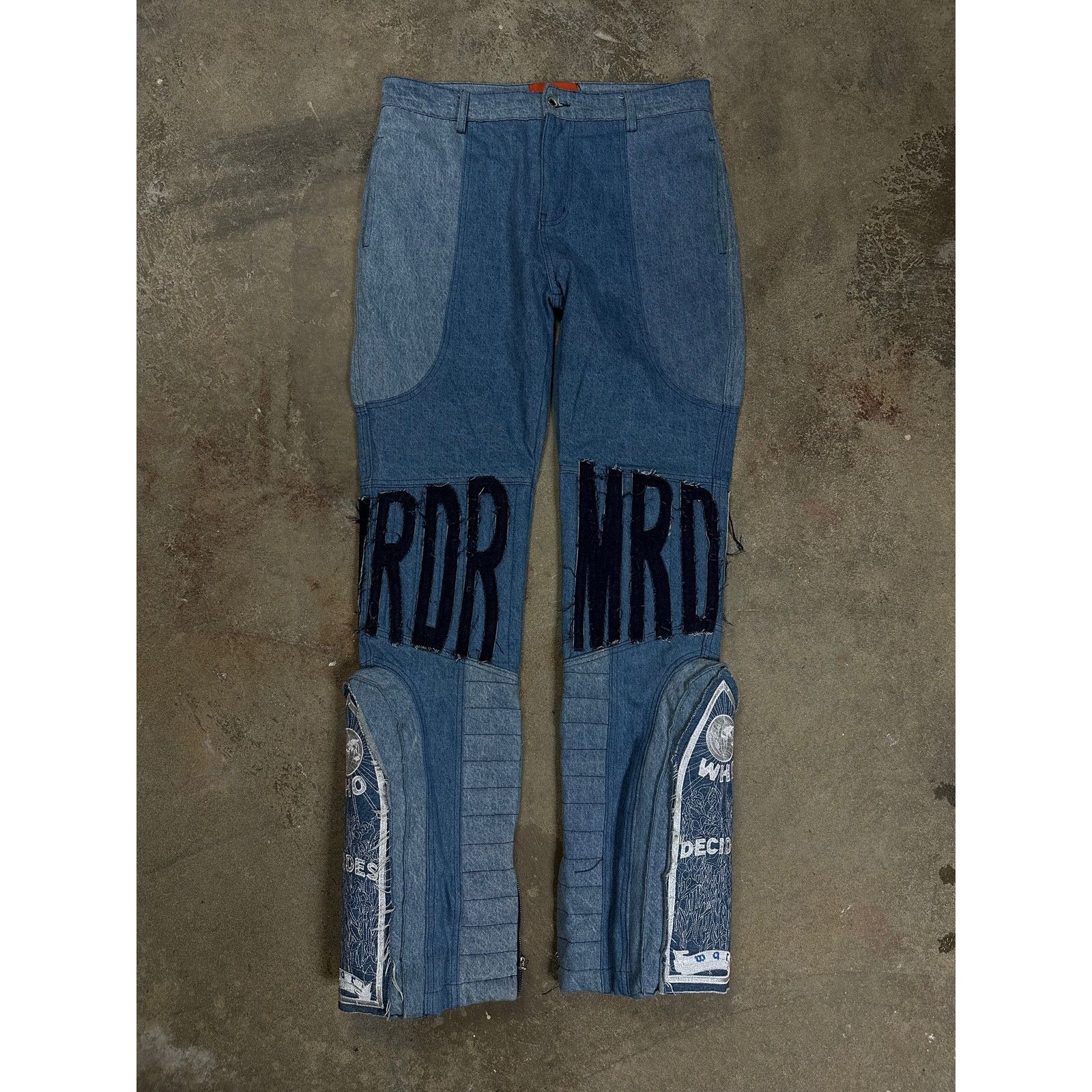 Who Decides War WDW Moto Denim Light Wash Navy Used 32 Size US 32 / EU 48 - 1 Thumbnail
