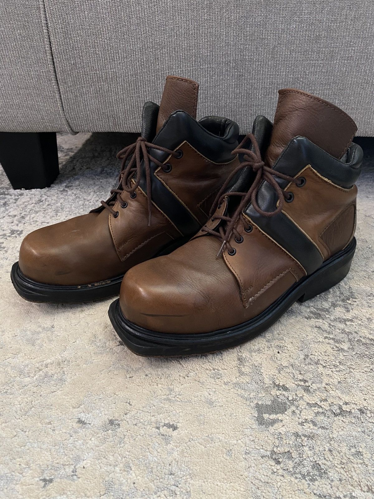 Dirk Bikkembergs 90s Leather Ankle Boots Size US 10 / EU 43 - 1 Thumbnail