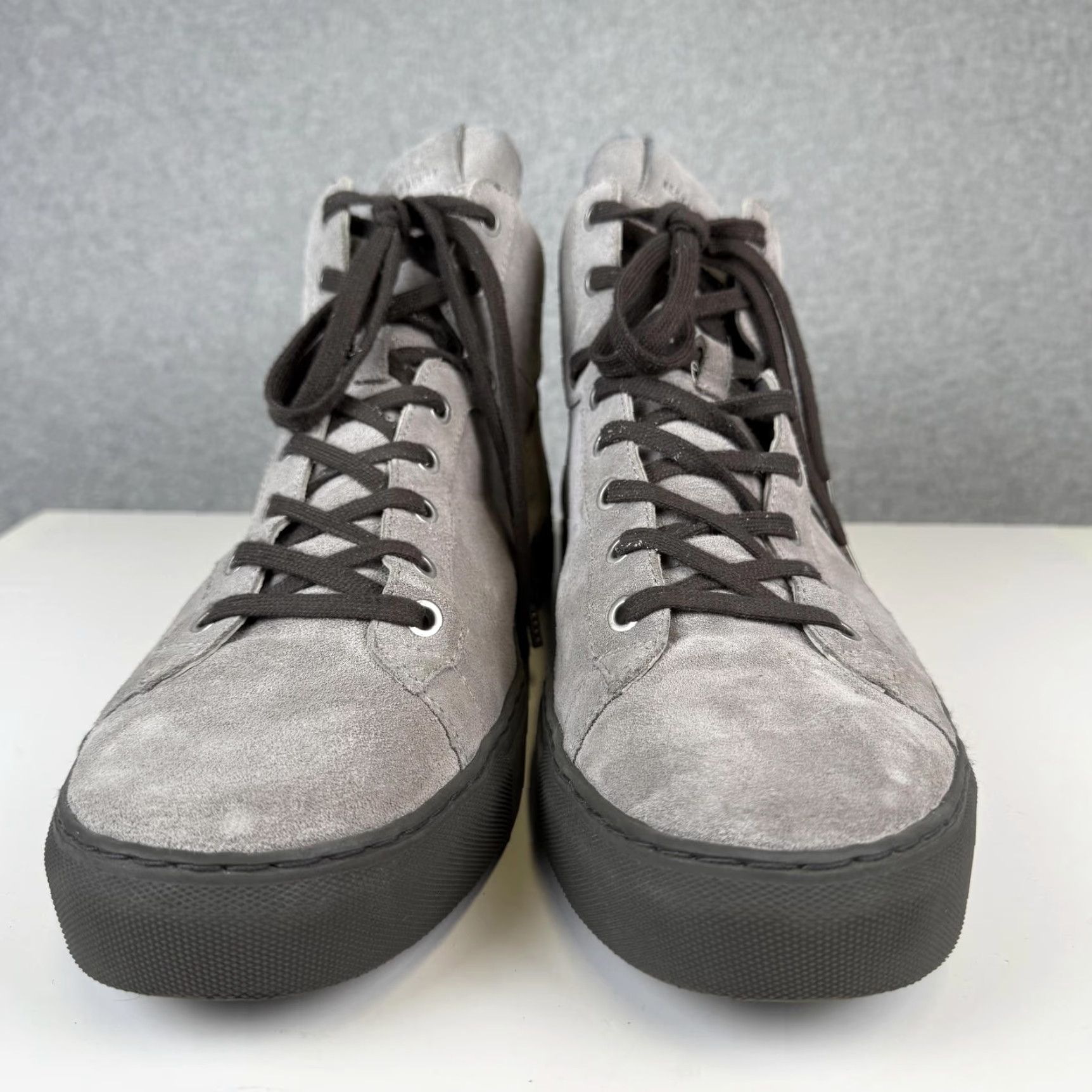 Allsaints AllSaints Sneakers Hi Top Suede Gray Lace Up 12 US 46 EU Men Sneakers Mens Gray Hi Top Suede Lace Up AllSaints Shoes Size US L / EU 52-54 / 3 - 2 Thumbnail