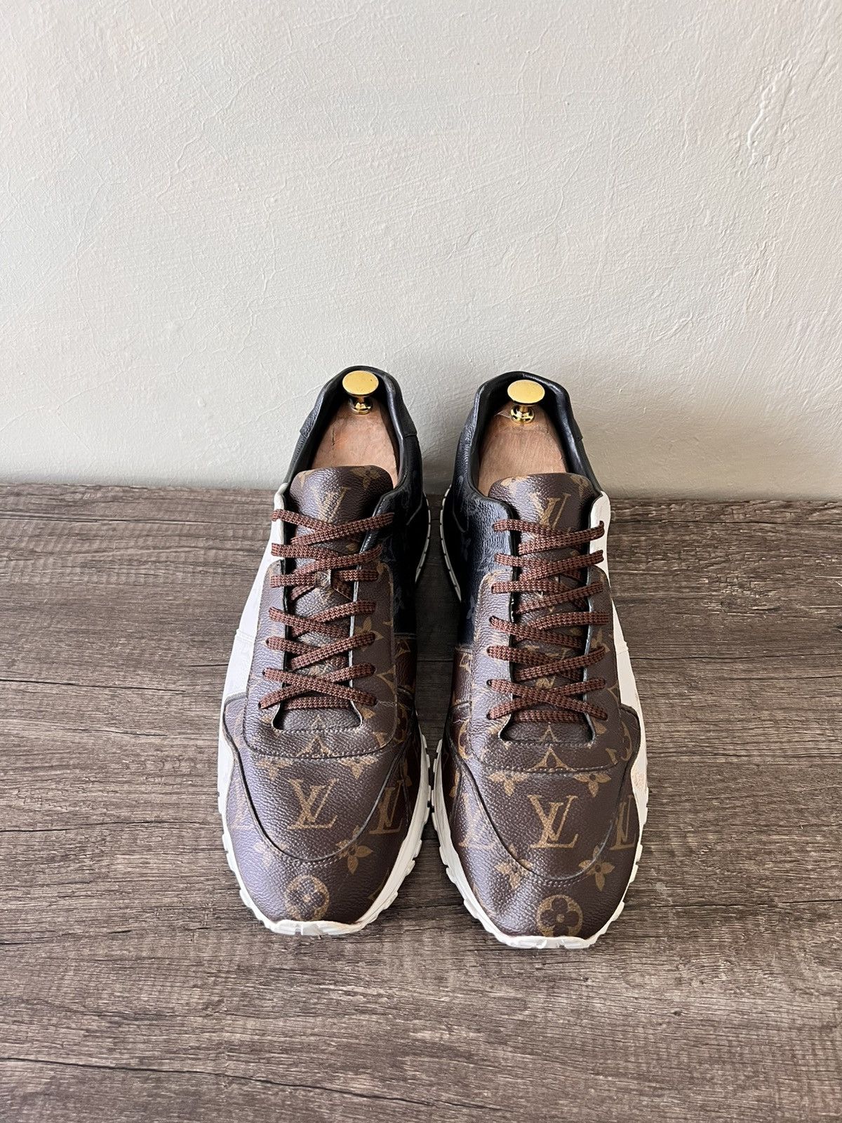 Louis Vuitton LOUIS VUITTON RUN AWAY TRIPLE MONOGRAM SNEAKERS Size US 12 / EU 45 - 3 Thumbnail
