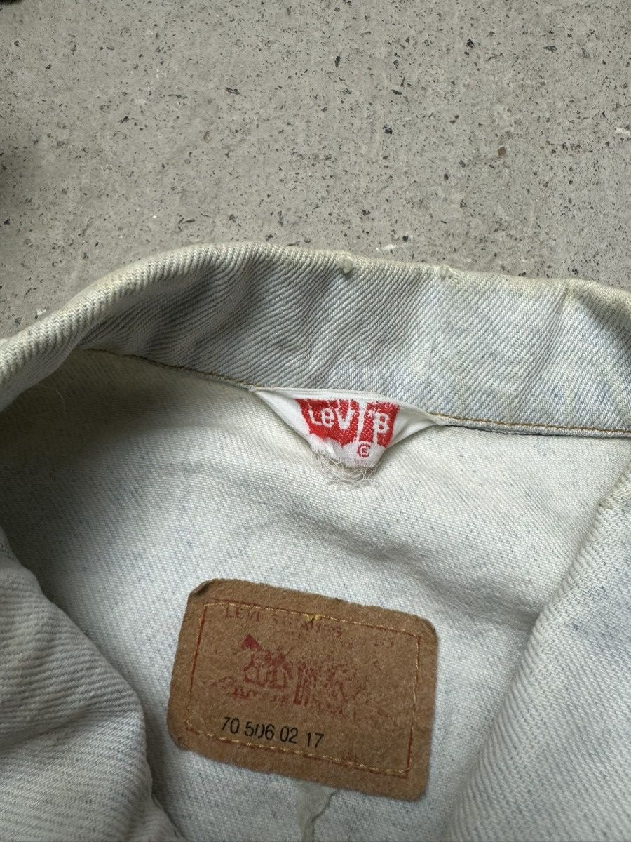 Levi's × Vintage Vintage Y2K Levi’s Rare 80s White Denim Fade Jacket Size US L / EU 52-54 / 3 - 6 Thumbnail