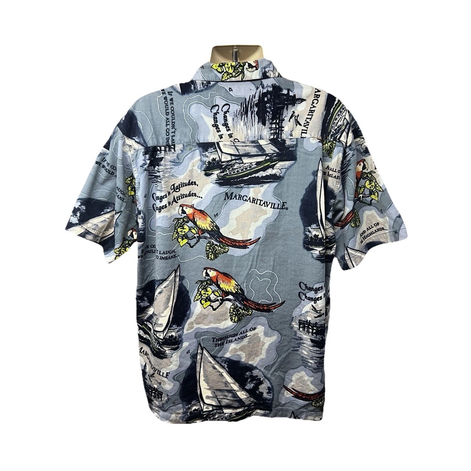 Vintage Jimmy Buffett Margaritaville Hawaiian Camp Shirt XL Pocket Size US XL / EU 56 / 4 - 2 Thumbnail
