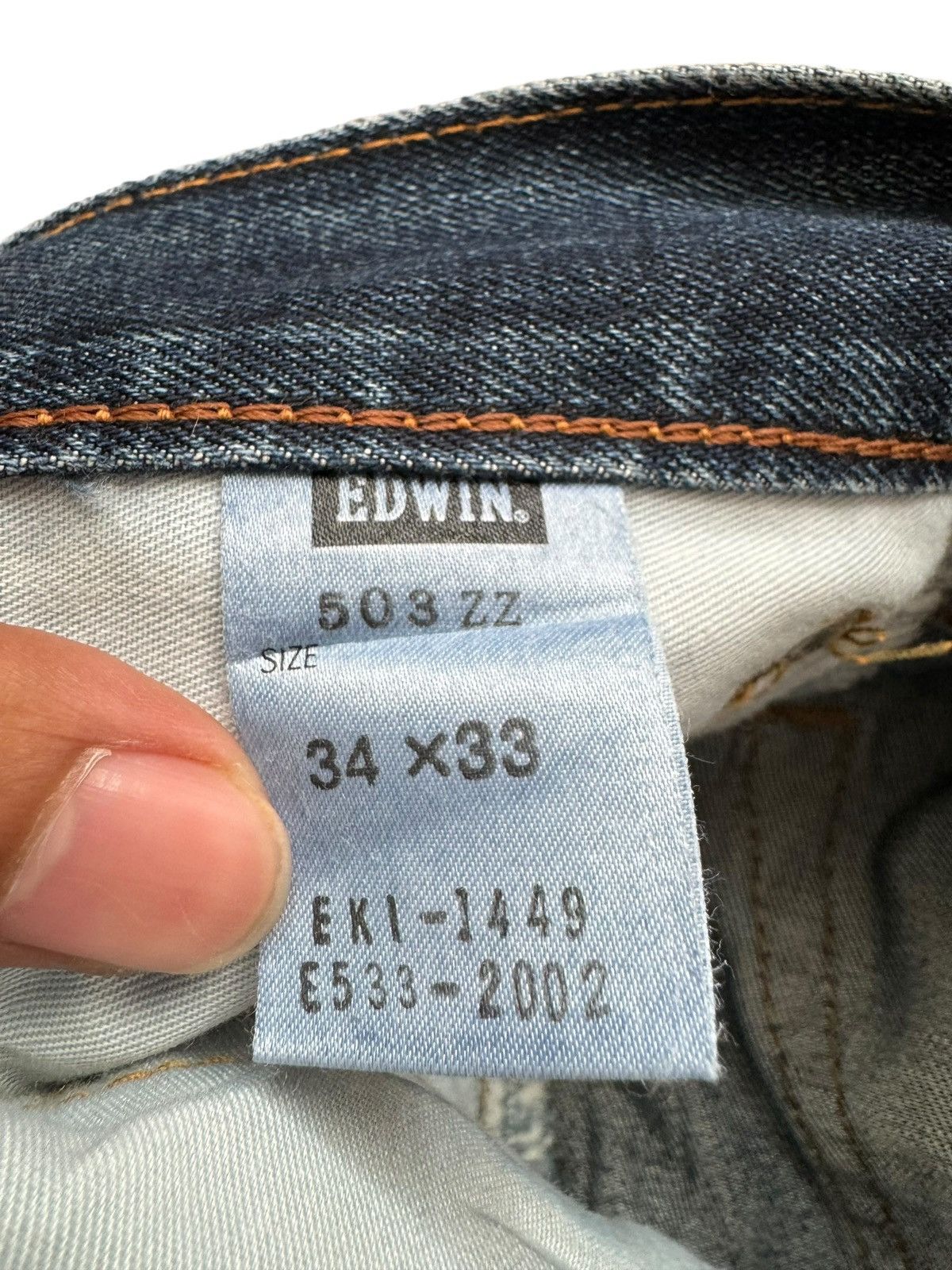 Edwin VINTAGE EDWIN 503ZZ DISTRESSED DENIM JEANS Size US 35 - 12 Thumbnail
