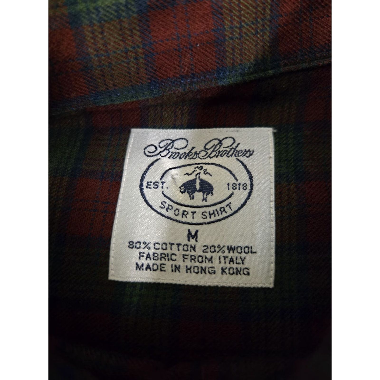 Brooks Brothers VINTAGE Brooks Brothers Flannel Shirt Men's M Red Maroon Plaid Sport Shirt Size US M / EU 48-50 / 2 - 4 Thumbnail