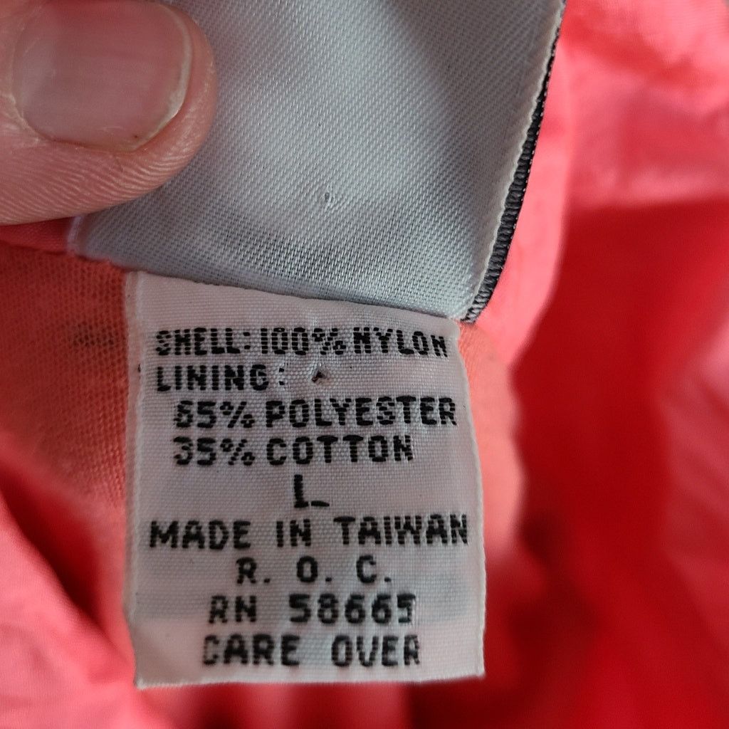 Vintage Vintage 90s ASR pink rouched full zip windbreaker size large Size L / US 10 / IT 46 - 11 Thumbnail