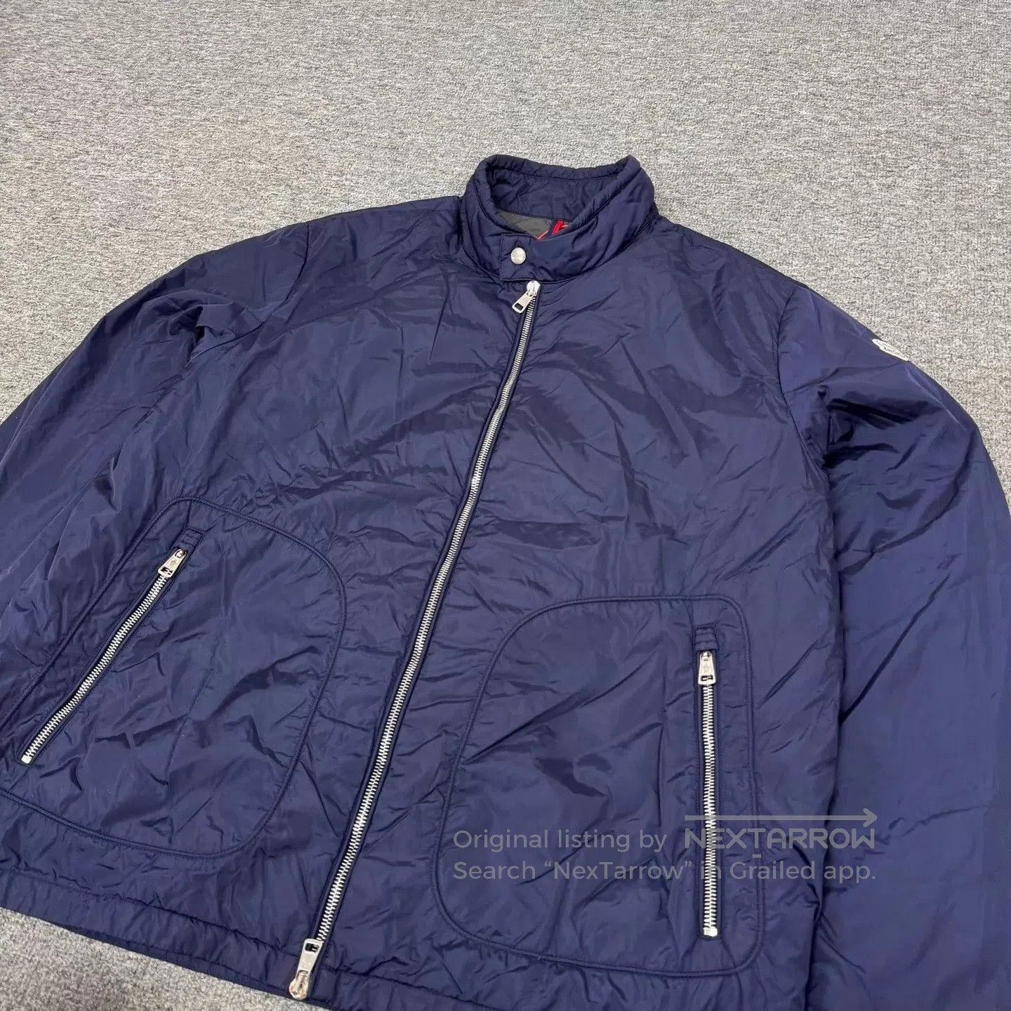 Moncler Blue Zip-Up Bomber Jacket. Size US XXL / EU 58 / 5 - 3 Thumbnail