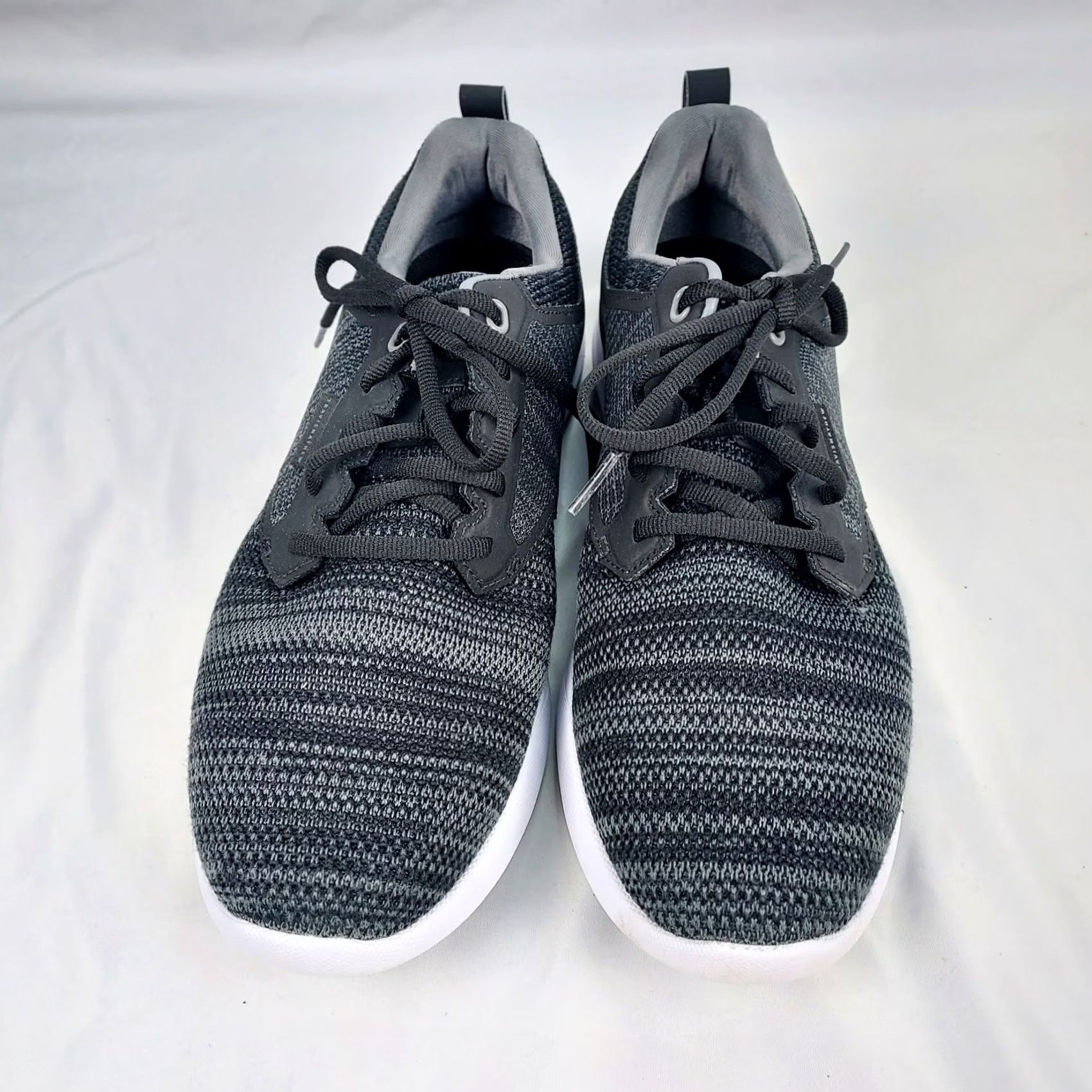 TravisMathew TravisMathew Mens 10 Knit Sneakers Black Grey Lace Up Casual Walking Sneaker Mens Shoes Shoes? Size US 10 / EU 43 - 6 Thumbnail