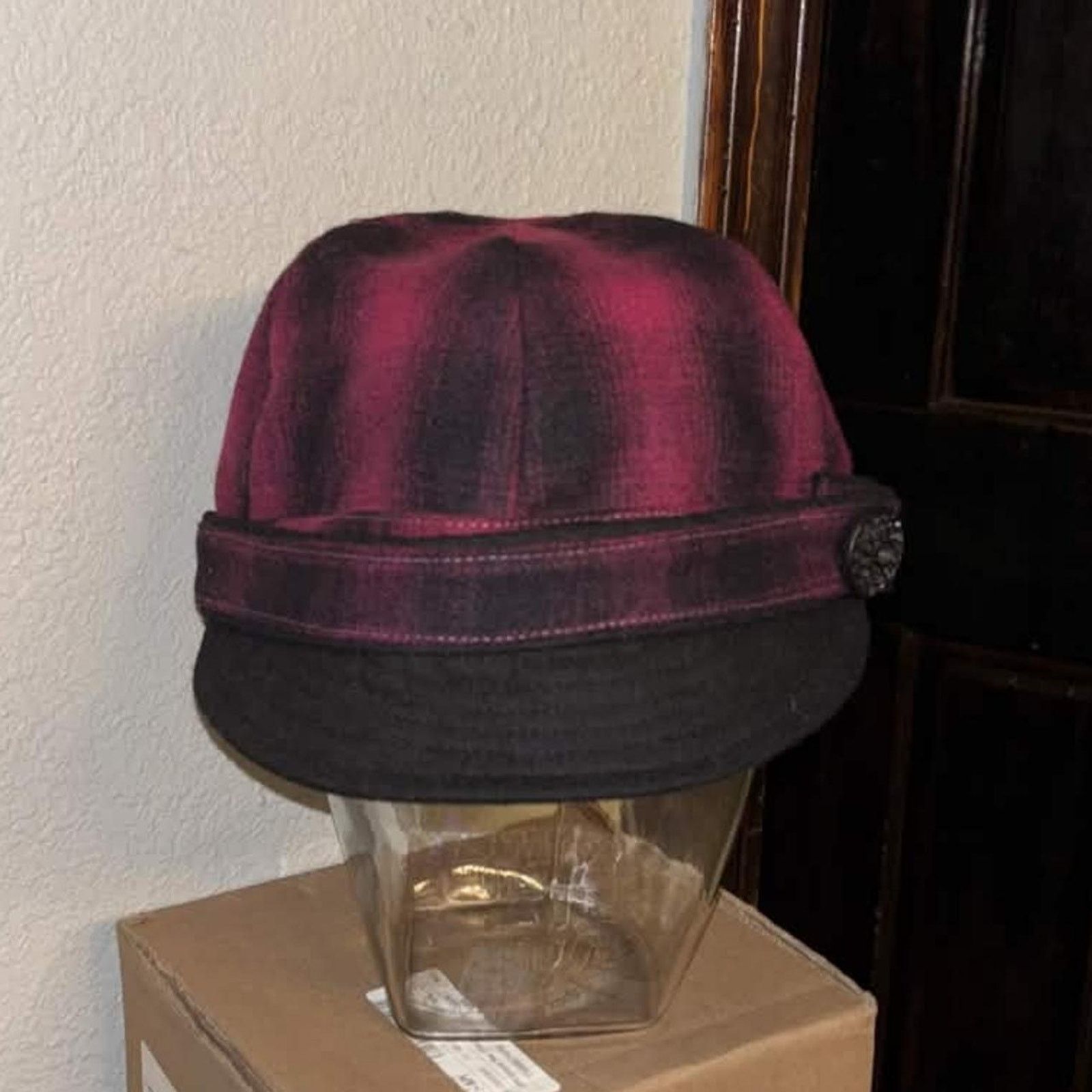 Vintage Y2K Scala Pronot Plaid Wool Cap Size ONE SIZE - 1 Thumbnail