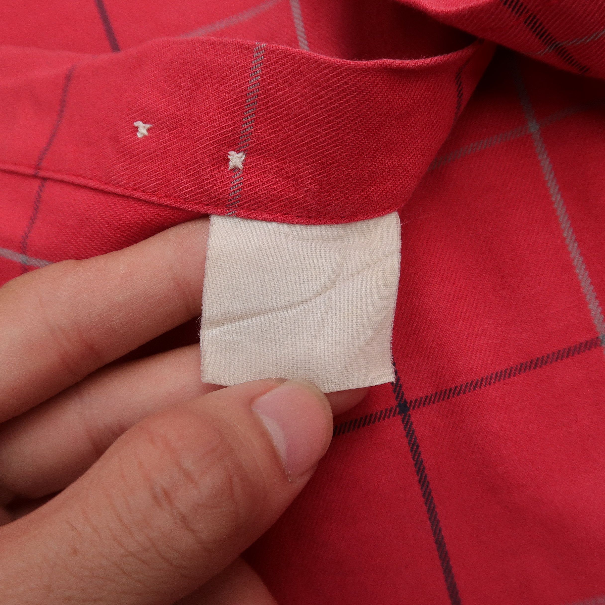 Burberry Vintage 90s Burberry Nova Check Old Red Shirt Size US L / EU 52-54 / 3 - 12 Thumbnail
