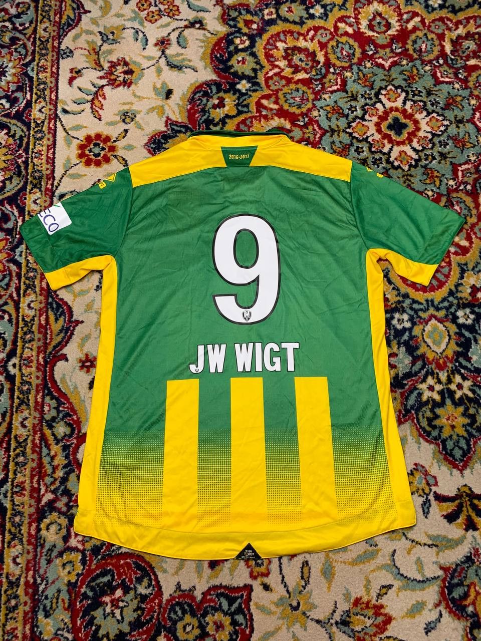 Errea ADO Den Haag jersey 2016 2017 Home Football Shirt #9 JW Wigt Size US XL / EU 56 / 4 - 2 Thumbnail
