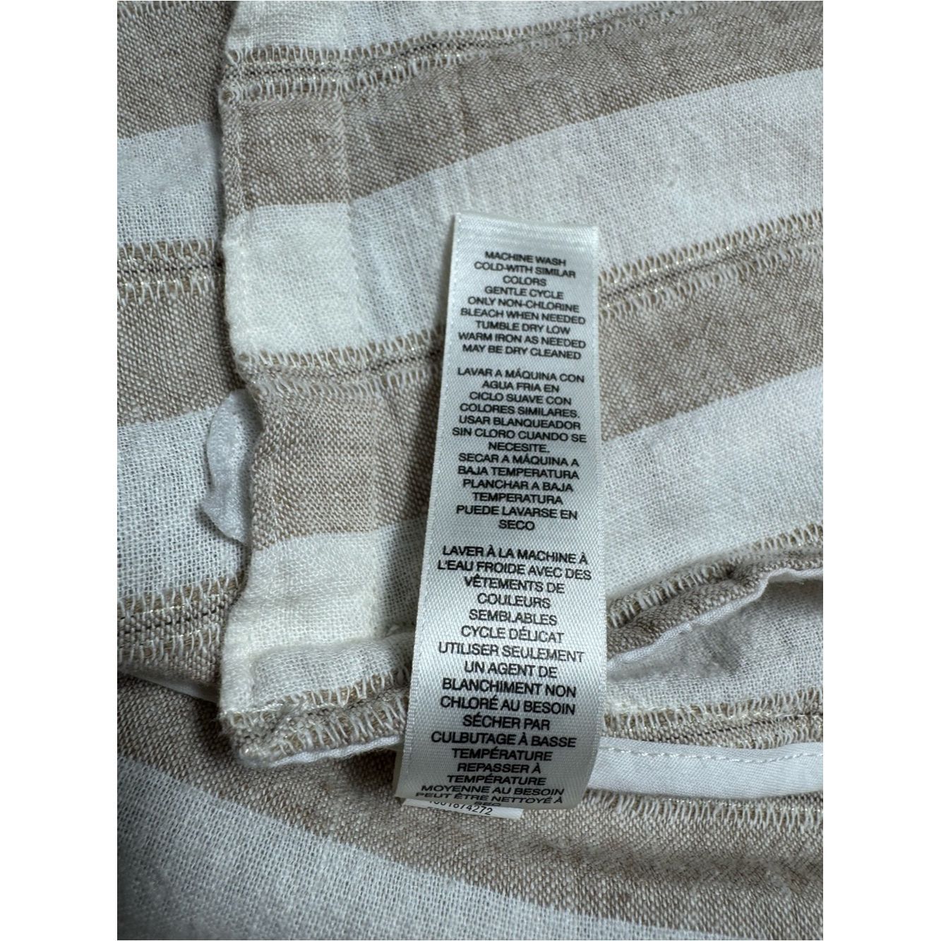 Chicos Chico's Linen Cotton Striped Blazer Size 1 US M Size M / US 6-8 / IT 42-44 - 8 Thumbnail