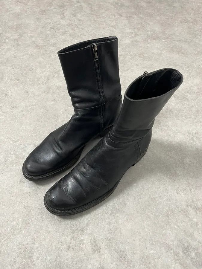 Prada 2000s Prada Black Leather Ankle Boots Size US 7 / IT 37 - 6 Thumbnail