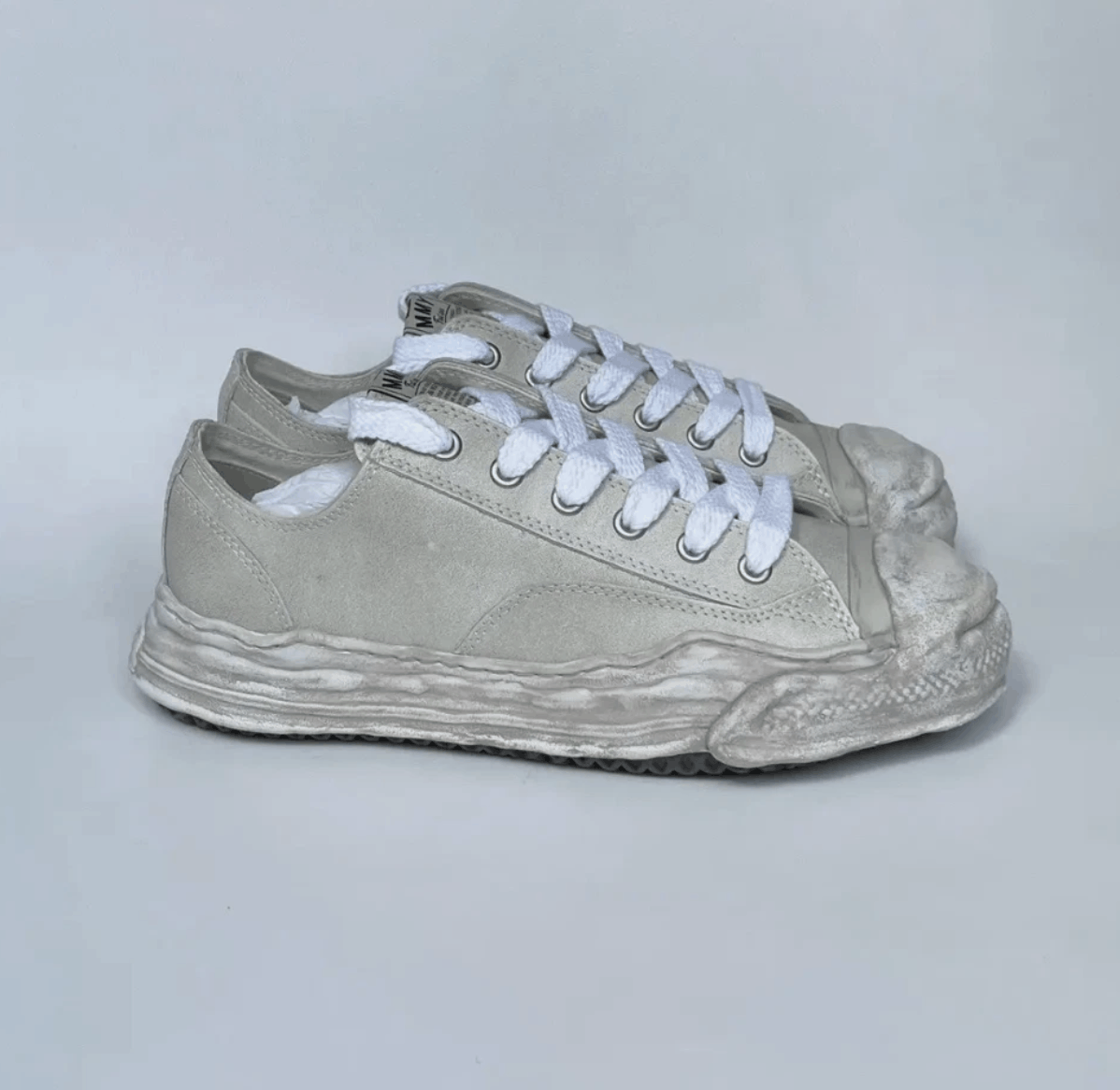 Maison MIHARA YASUHIRO Cream Vintage Leather ‘Hank’ Sneakers Size US 12 / EU 45 - 2 Thumbnail