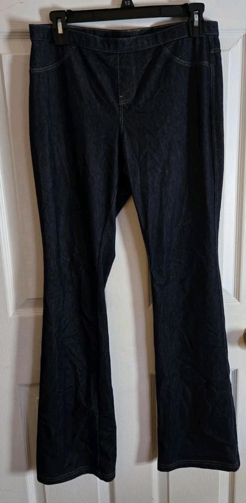 Other Vera Wang "Jeans" Flared Jeggings Womens Medium Elastic Wais Size 32" / US 10 / IT 46 - 2 Thumbnail