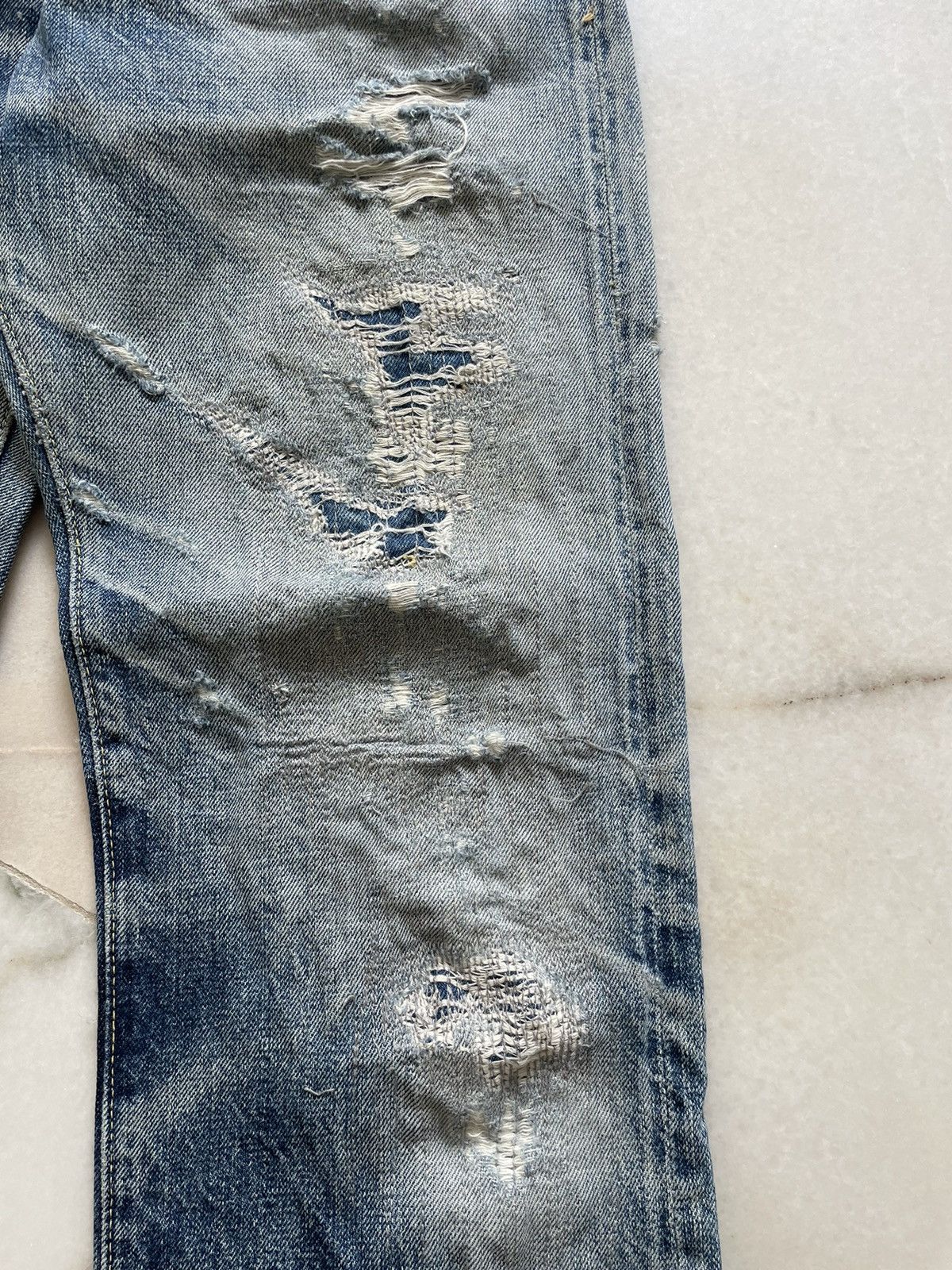 Vintage Vintage Sewing Chop Japanese Brand Selvedge Boro Jeans Size US 28 / EU 44 - 5 Thumbnail