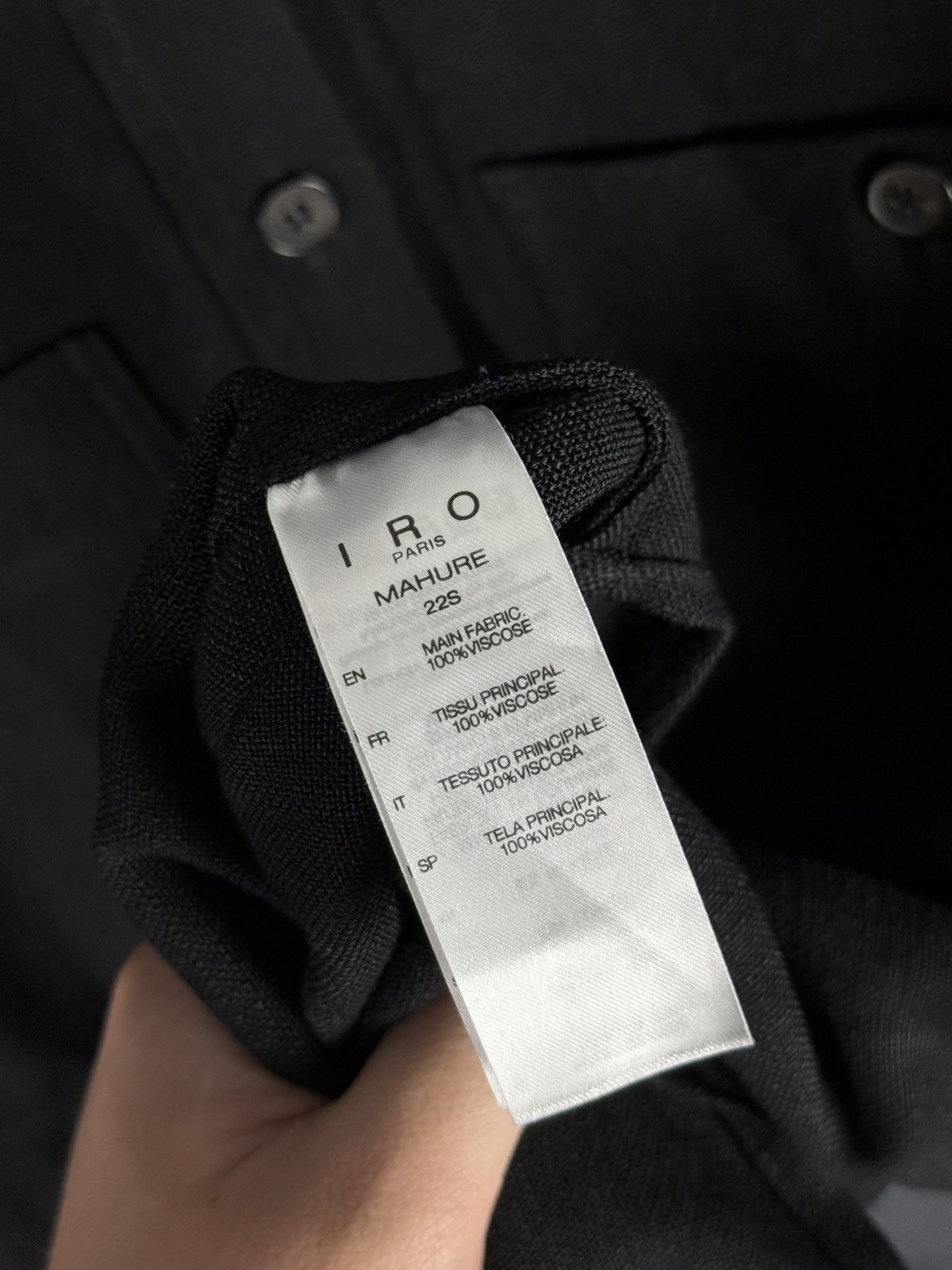 Iro IRO PARIS Mahure Crepe Top Women’s Size 36 Size XS / US 0-2 / IT 36-38 - 7 Thumbnail