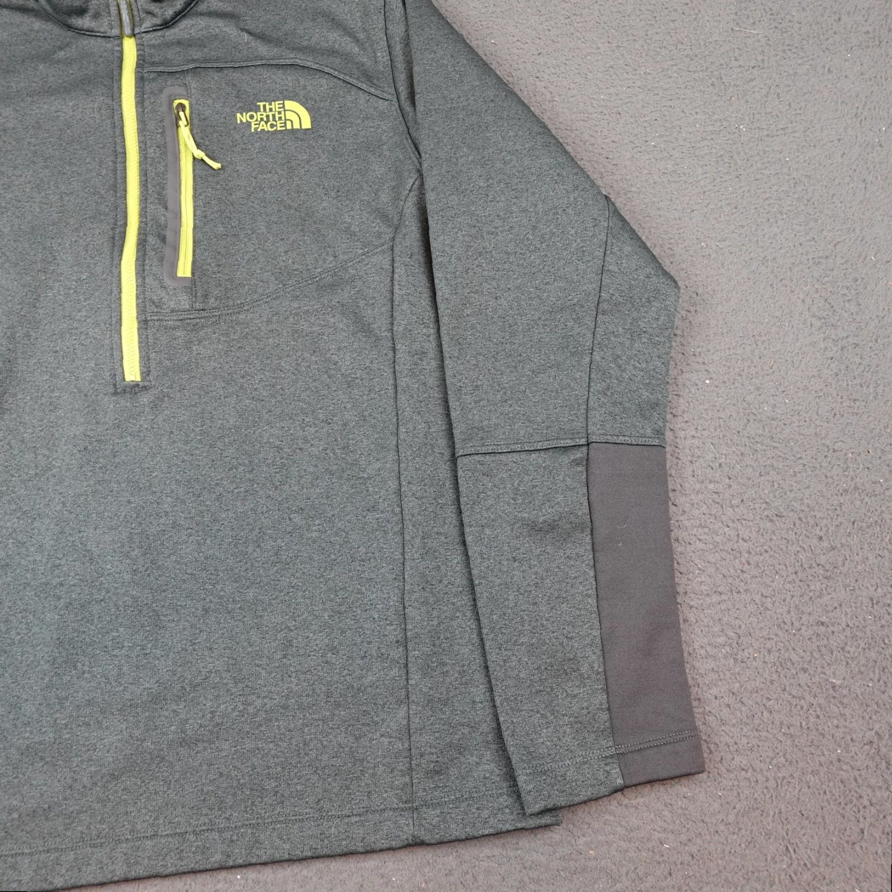 The North Face The North Face Sweater Mens Medium Gray 1/4 Zip Fleece Pullover Chest Pocket Size US M / EU 48-50 / 2 - 2 Thumbnail