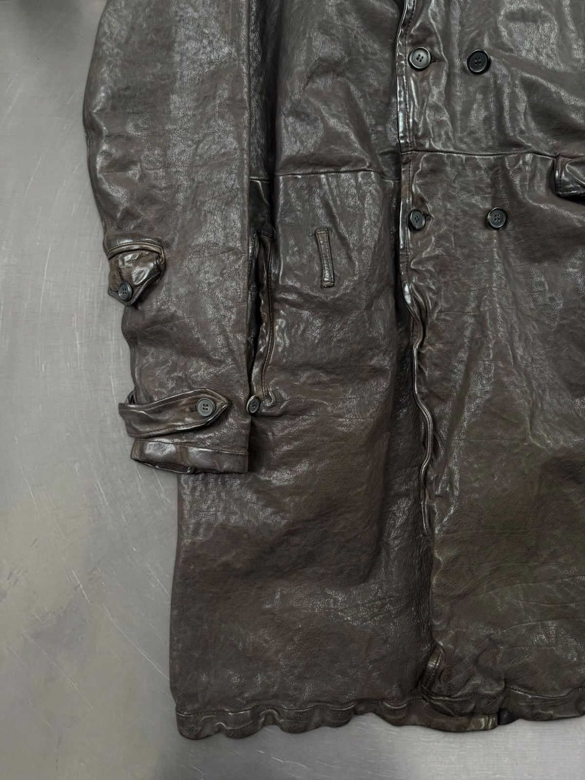 Neil Barrett Neil Barrett leather trench coat in dark brown Size US M / EU 48-50 / 2 - 4 Thumbnail