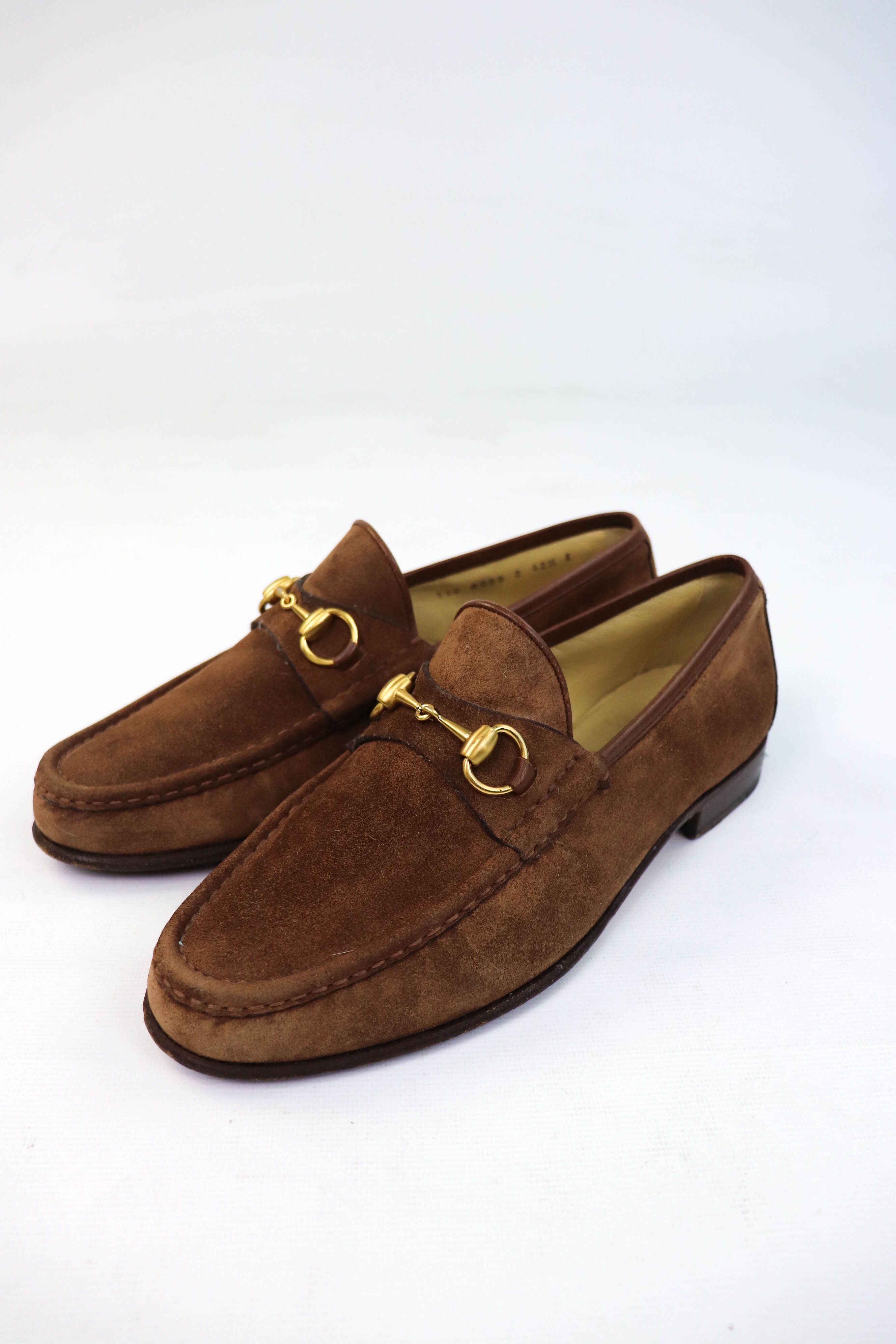 Gucci Men\'s Tan Suede Horsebit Loafers Size 12.5 Leather Slip Ons Brown Gucci Men main image 2
