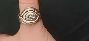 Other Punk Unisex Eye Carved Handmad Ring Size ONE SIZE - 2 Thumbnail