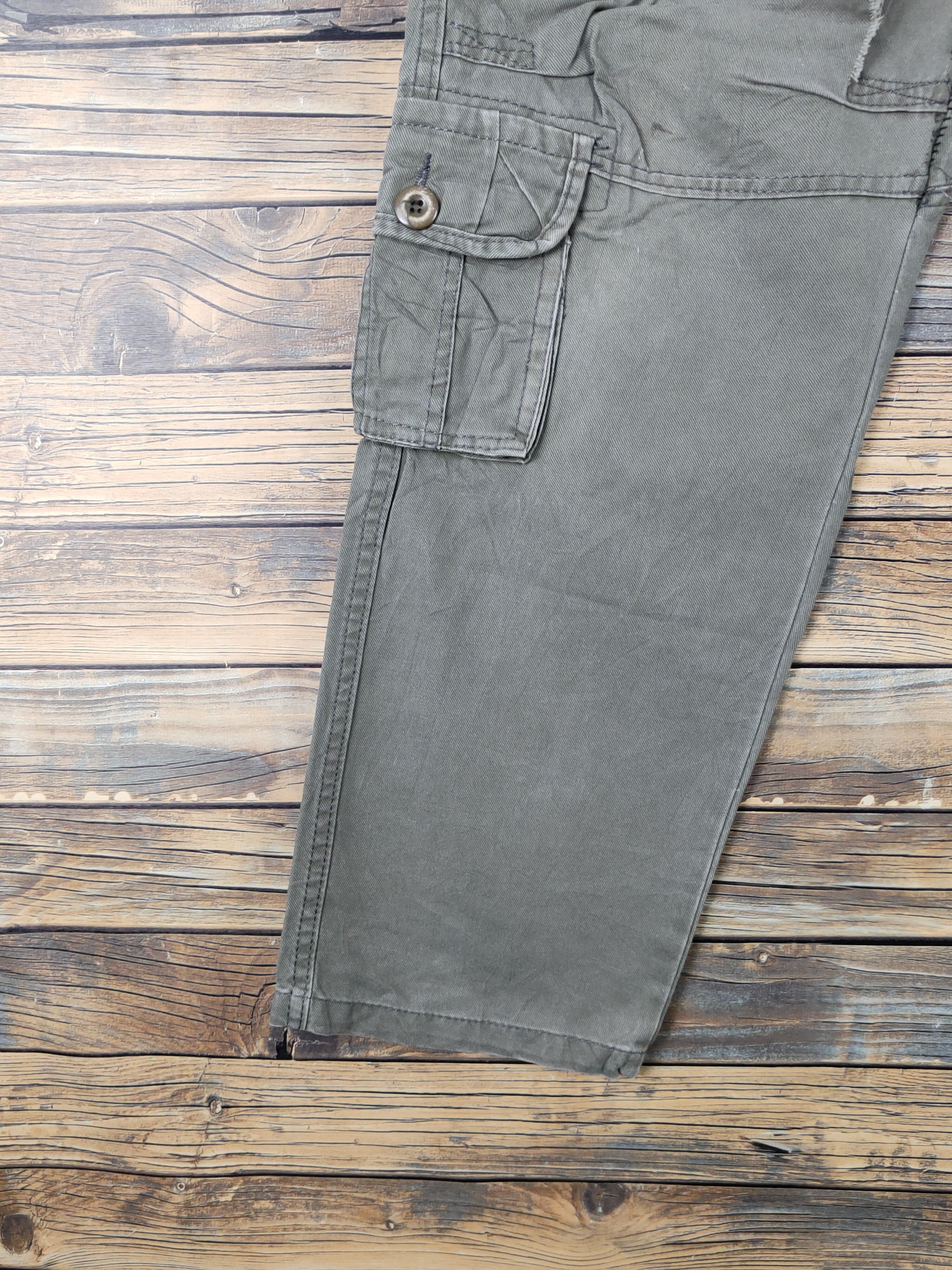 Japanese Brand Japanese Brand Olive Multipocket Tactical Cargo Pants #W1505 Size US 35 - 6 Thumbnail