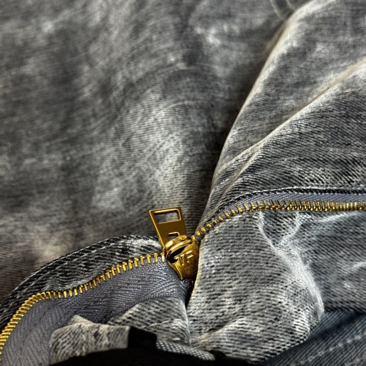 Tom Ford Tom Ford Women's Zipped Velour Gray Jeans Pants Size 28" / US 6 / IT 42 - 7 Thumbnail