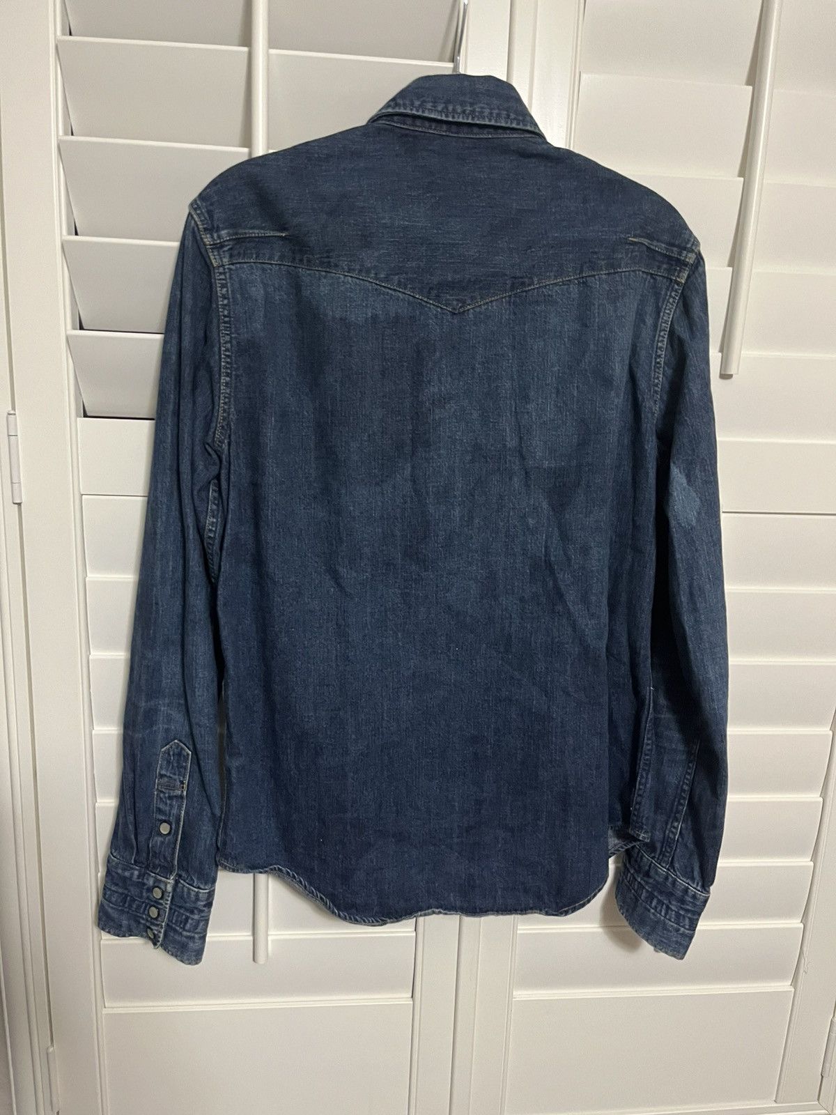 Number (N)ine AW07 Denim Button Up Shirt Love God Murder FW07 Size US L / EU 52-54 / 3 - 4 Thumbnail