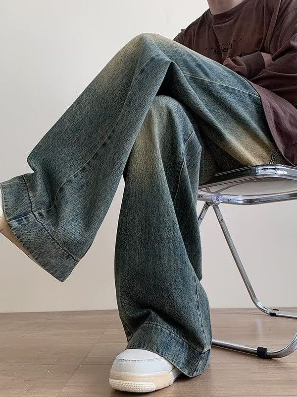Japanese Brand × Vintage Men's vintage washed straight jeans Size US 38 / EU 54 - 4 Thumbnail