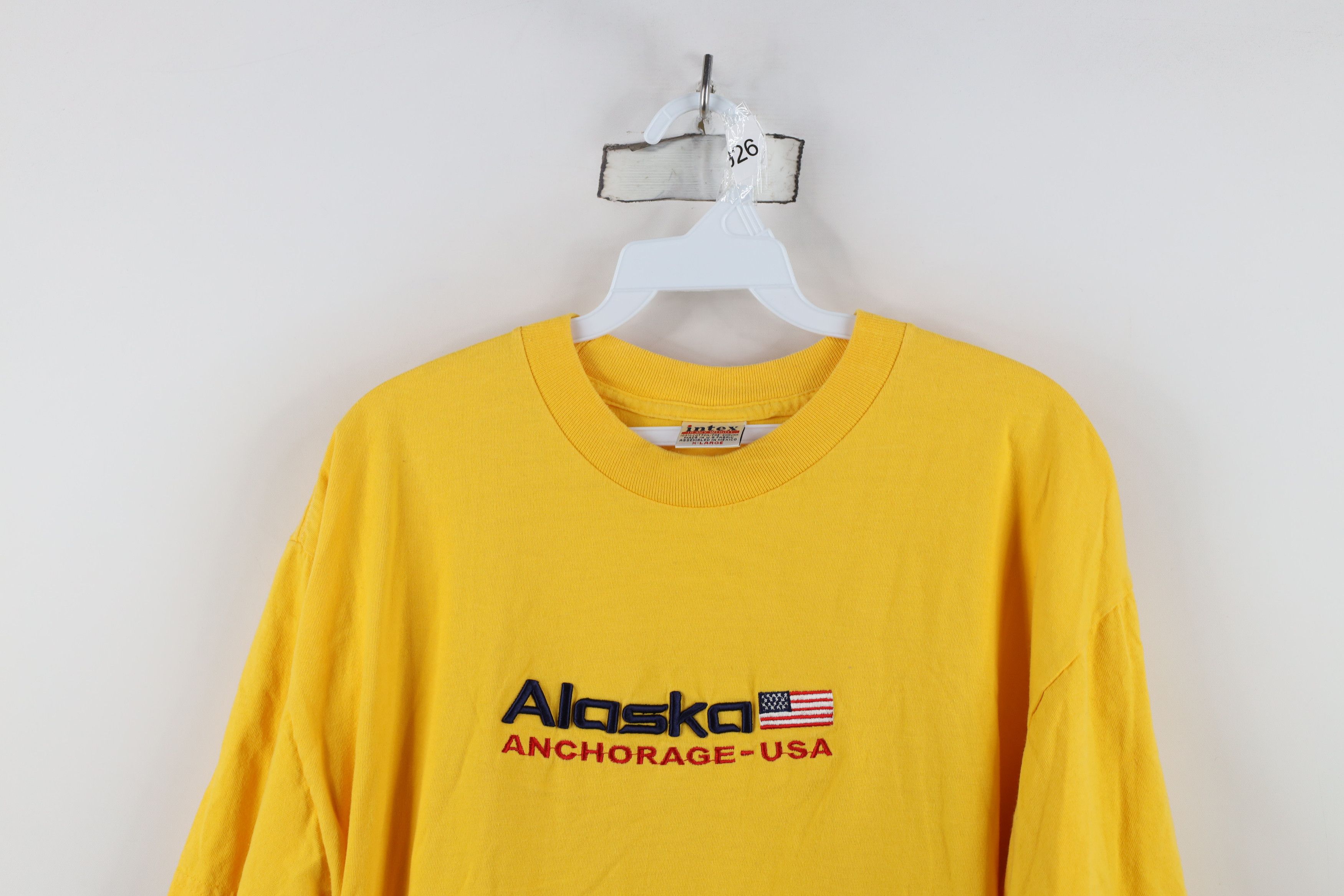 Vintage Vintage 90s Streetwear Anchorage Alaska USA Flag T-Shirt Size US XL / EU 56 / 4 - 2 Thumbnail