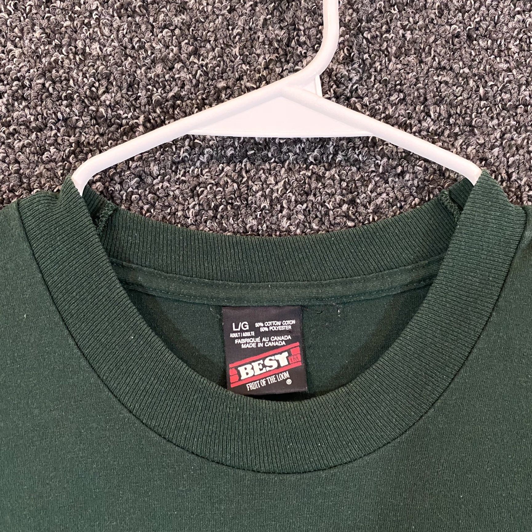 Fruit Of The Loom VINTAGE Fruit of the Loom CANADA Shirt Men Large Green Jasper Graphic Tee 90s USA Leaf Mens Large Green 90s Theme Size US L / EU 52-54 / 3 - 4 Thumbnail