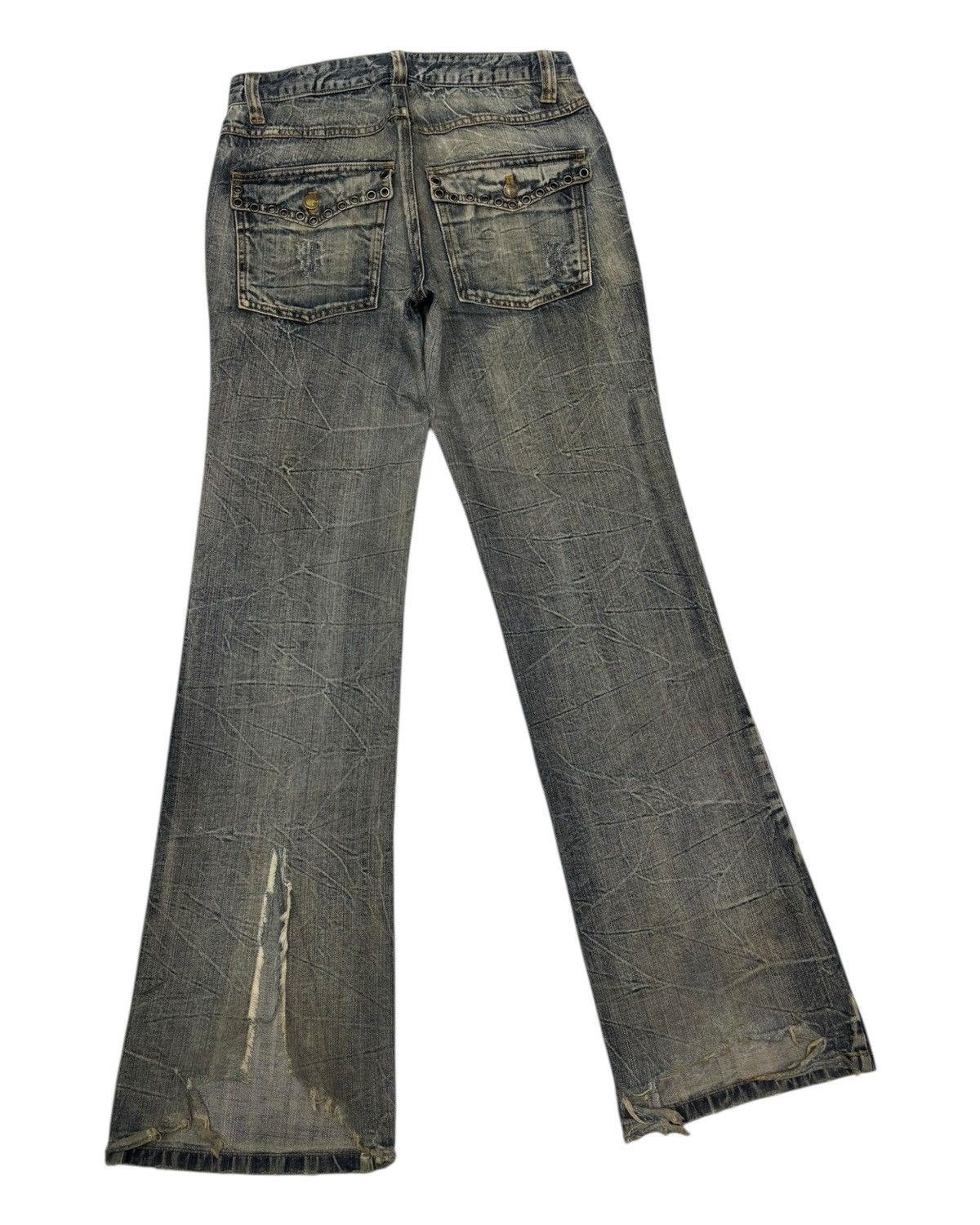 If Six Was Nine × Japanese Brand × Obelisk FLARE JEANS AUTHENTIC RUSTY DISTRESSED DENIM JEANS Size US 30 / EU 46 - 7 Thumbnail