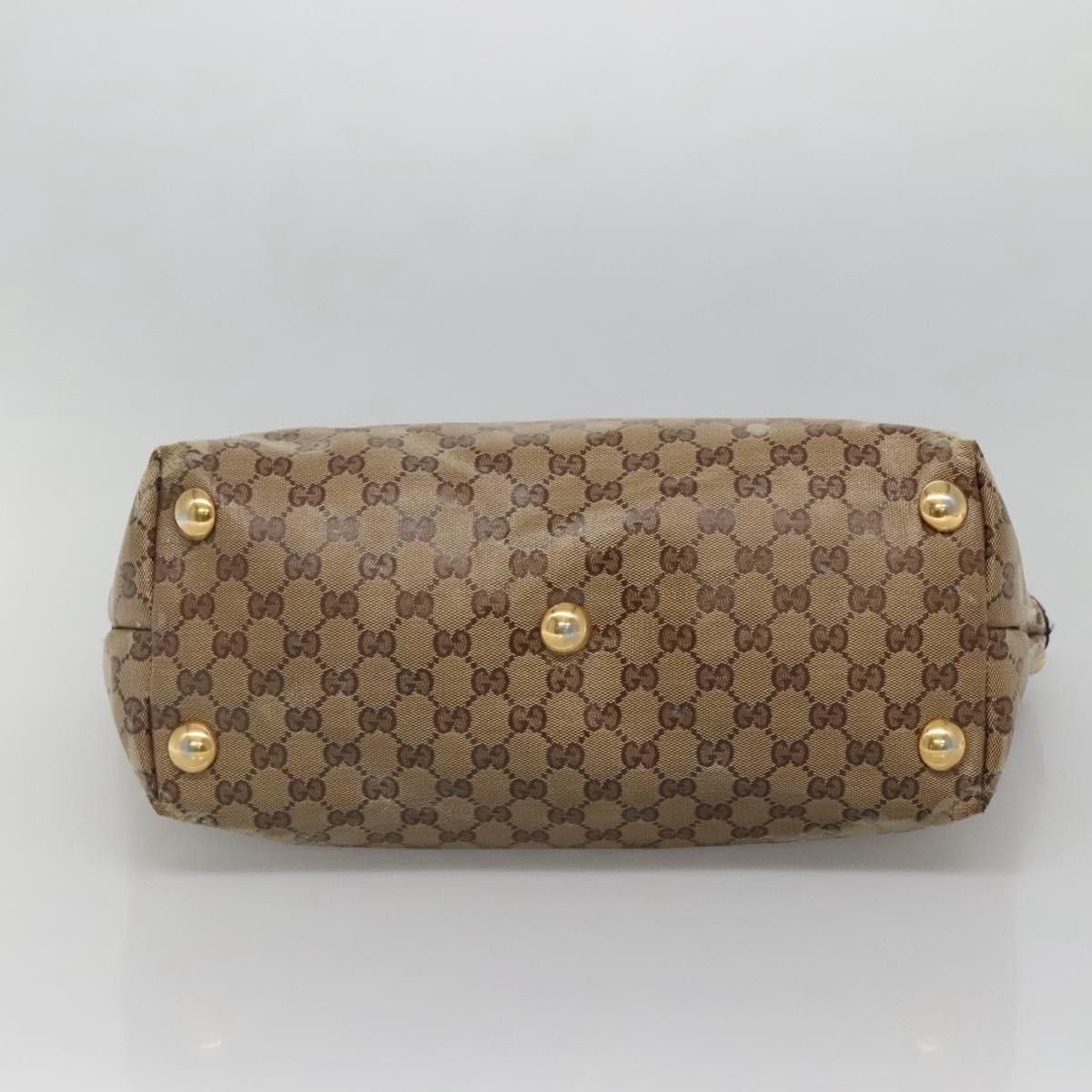 Gucci GUCCI GG Crystal Tote Bag Coated Canvas Beige Gold Size ONE SIZE - 9 Thumbnail