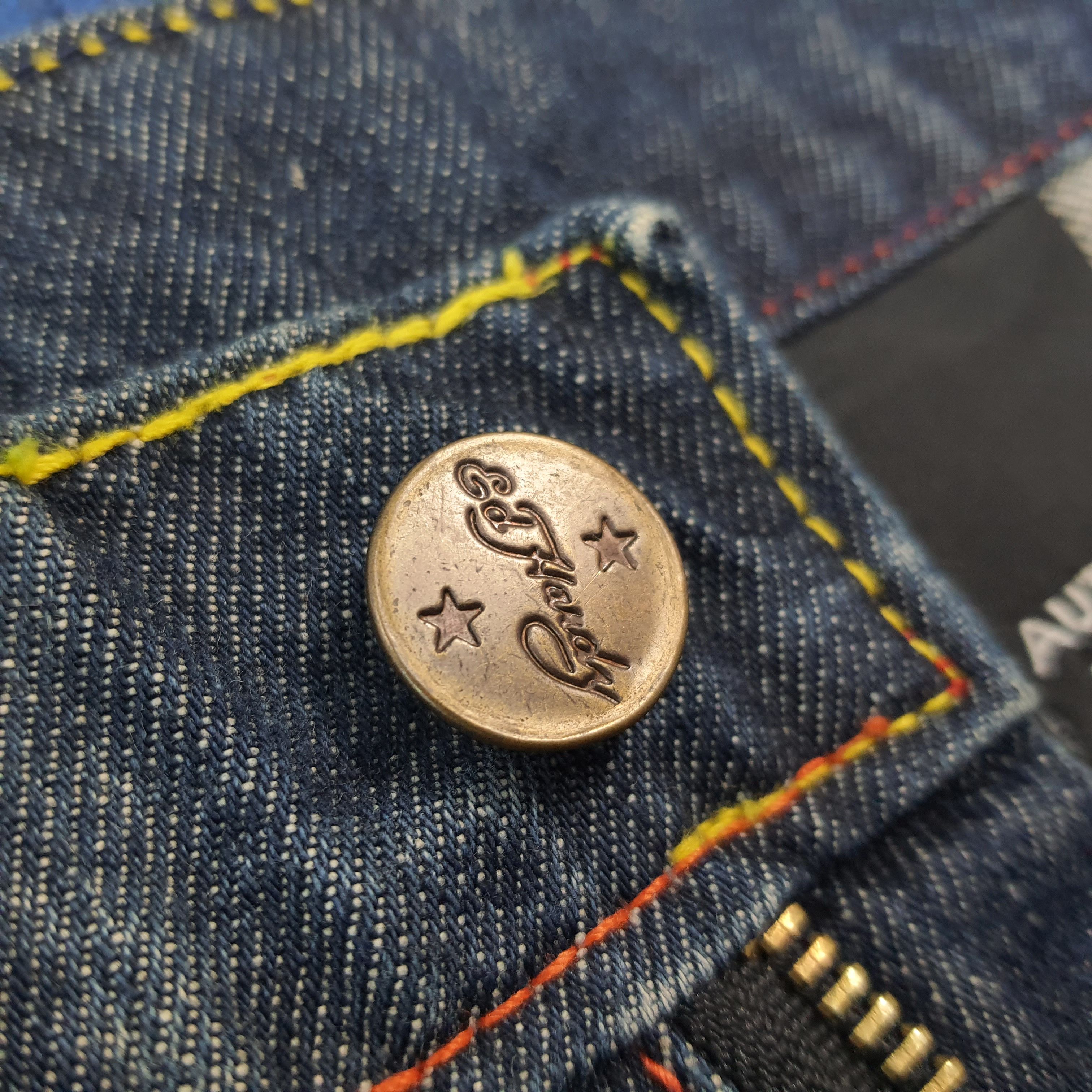 Ed Hardy Vintage Ed Hardy Skull Embroidered Custom Logo Jeans C272N18 Size US 43 - 11 Thumbnail
