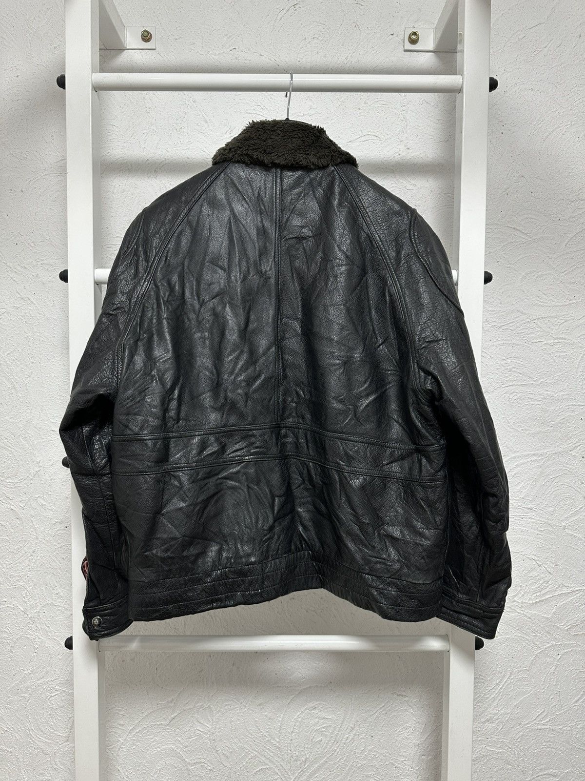 Vintage Avant-Garde Leather Jacket Oversized Aviator Flying M Size Size US M / EU 48-50 / 2 - 4 Thumbnail