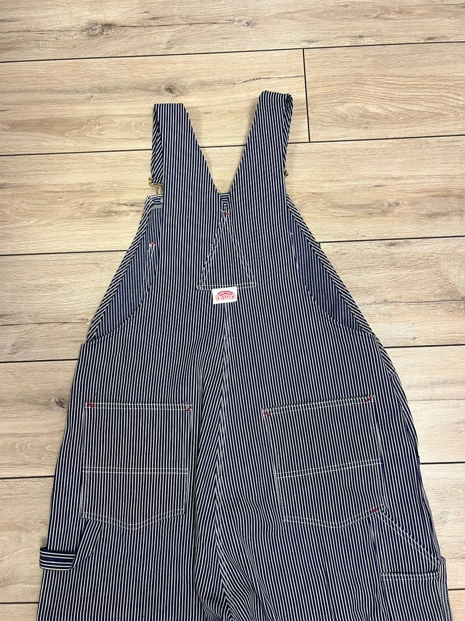 Other Vintage Round House Hickory Stripe Denim Overalls USA 40x34 Size US 40 / EU 56 - 4 Thumbnail