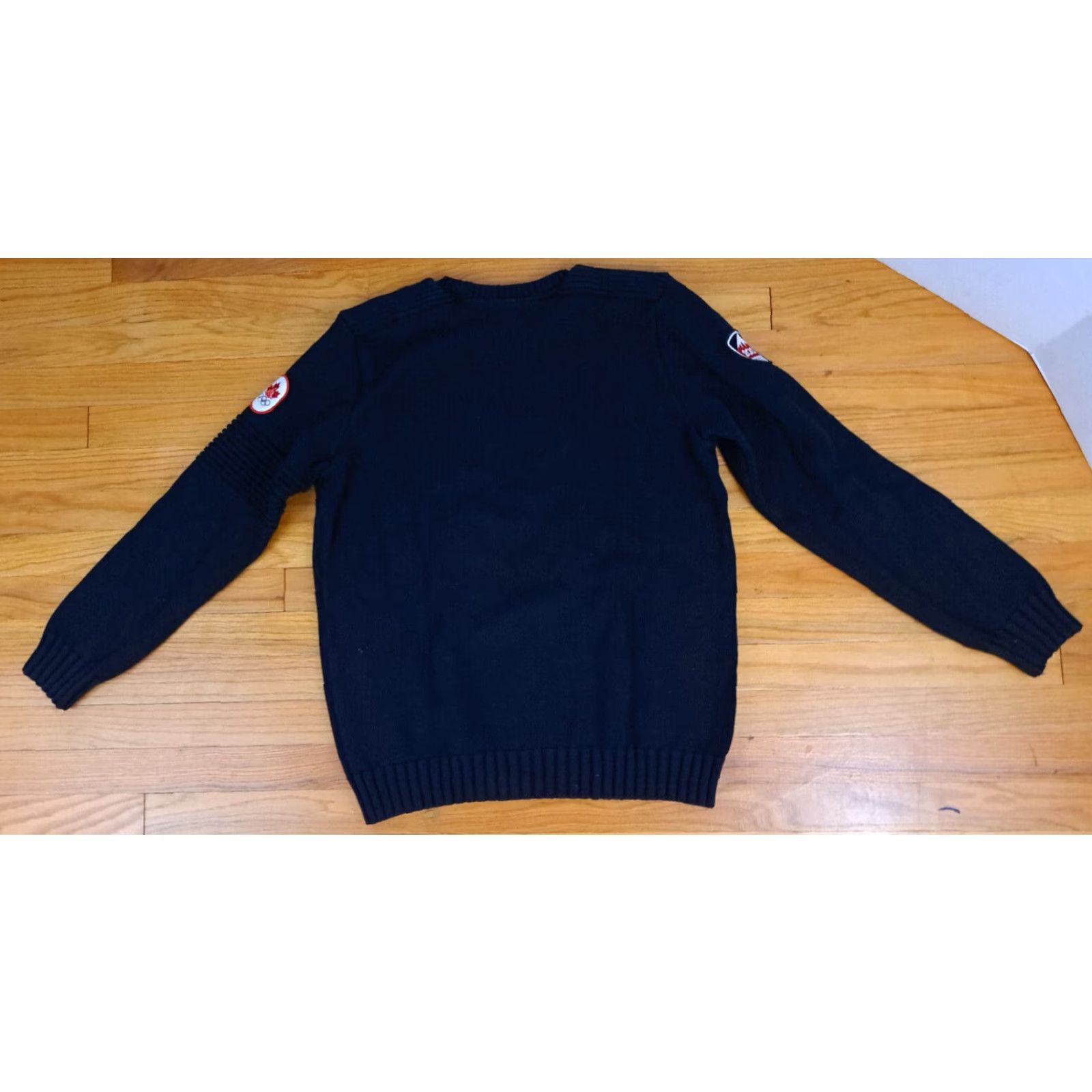 Hudson Hudson Bay Co. Sweatshirt Pullover Unisex Adults Black 100% Cotton Fleece Embroidered Olympics 2010 Vancouver Large M Size US M / EU 48-50 / 2 - 6 Thumbnail