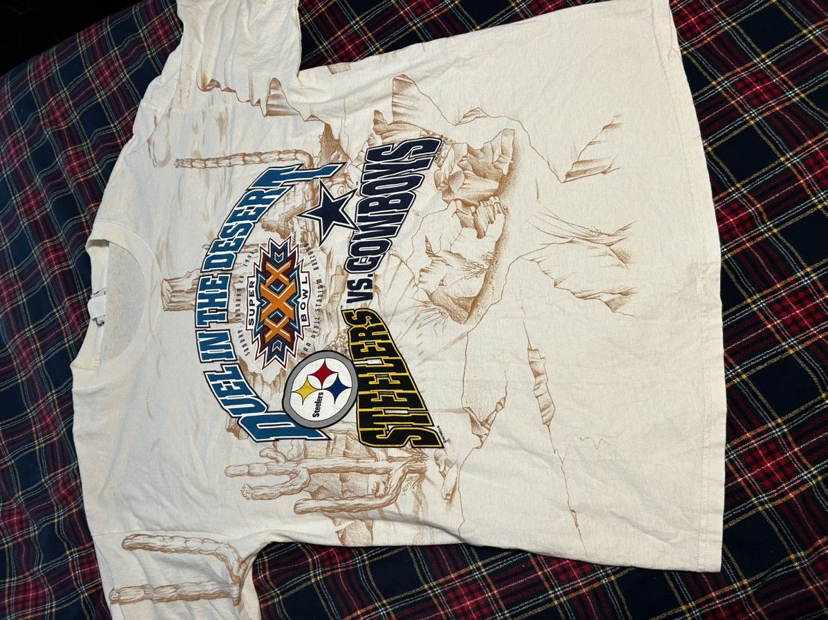 Vintage Vintage Lee Sport Steelers vs Cowboy Super Bowl 30 T-Shirt Size US XL / EU 56 / 4 - 1 Thumbnail
