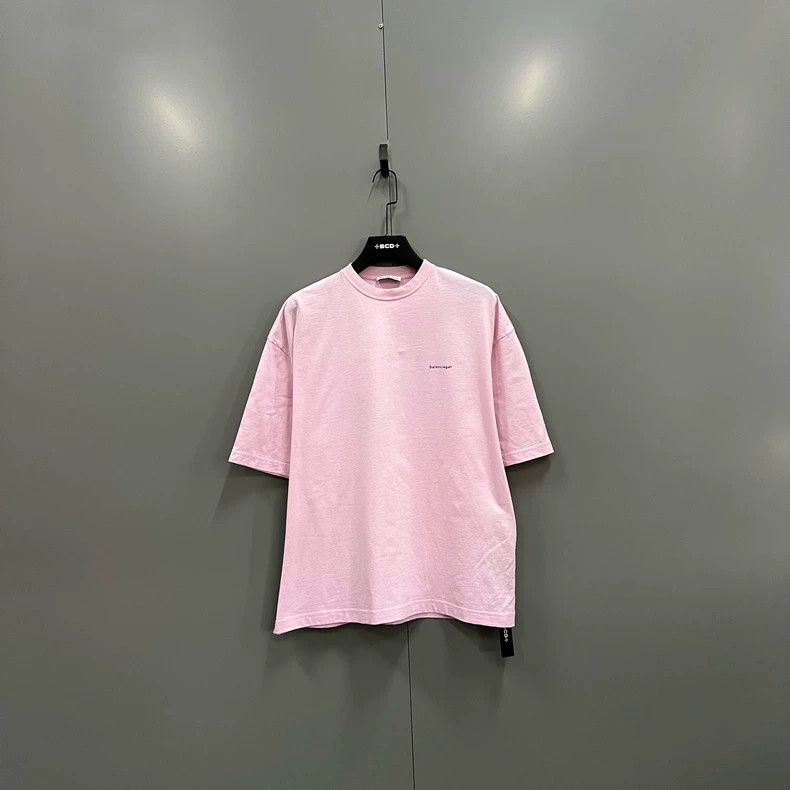 Balenciaga Balenciaga Pink Logo Round Neck Tee - dmc Size US S / EU 44-46 / 1 - 1 Thumbnail