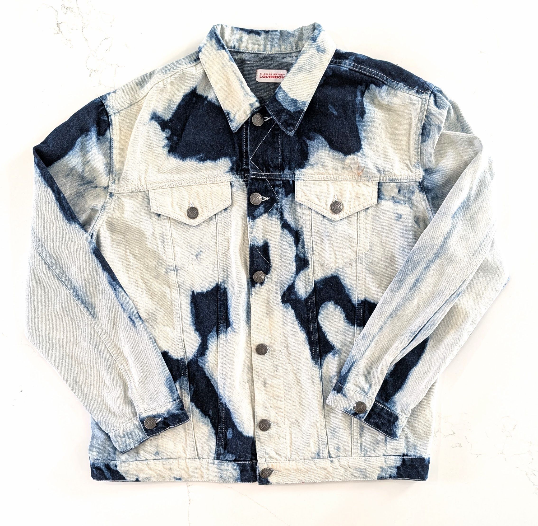 Charles Jeffrey LOVERBOY Charles Jeffrey Loverboy AW24 Bleached Denim Jacket Size US M / EU 48-50 / 2 - 1 Thumbnail