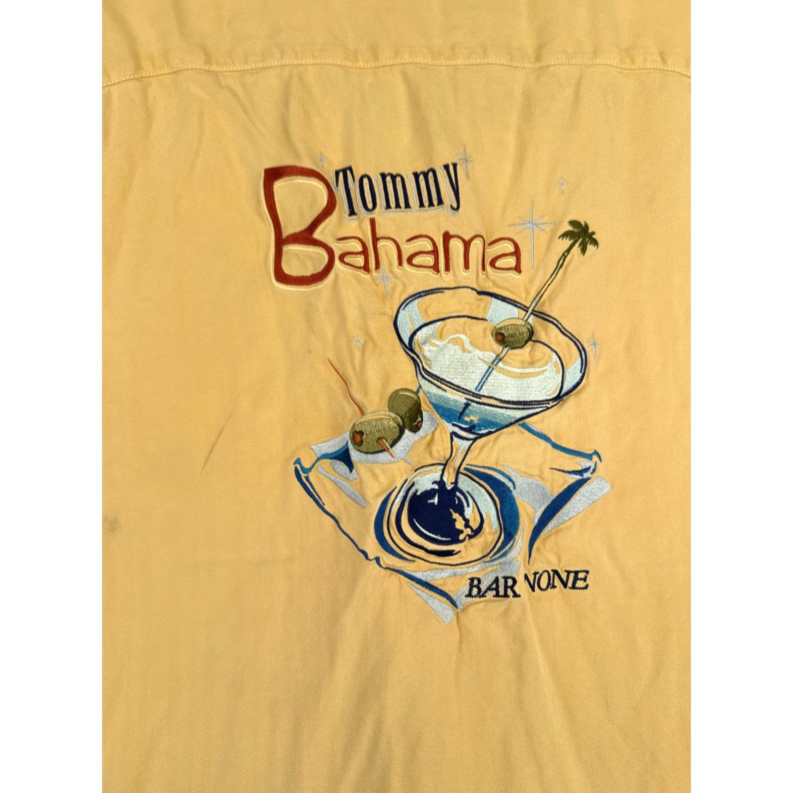 Tommy Bahama Tommy Bahama Shirt Men Large Yellow Button Silk Rayon Short Sleeve READ Size US L / EU 52-54 / 3 - 2 Thumbnail