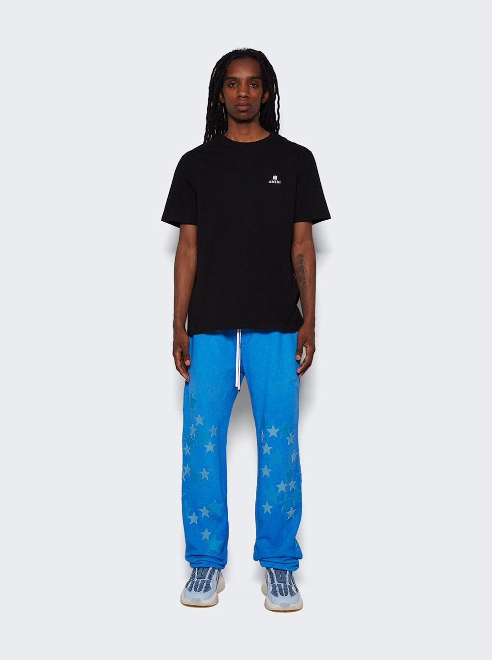 Amiri o1mle0326 Pigment Spray Star Sweatpants & Joggers in Blue Size US 40 / EU 56 - 2 Thumbnail