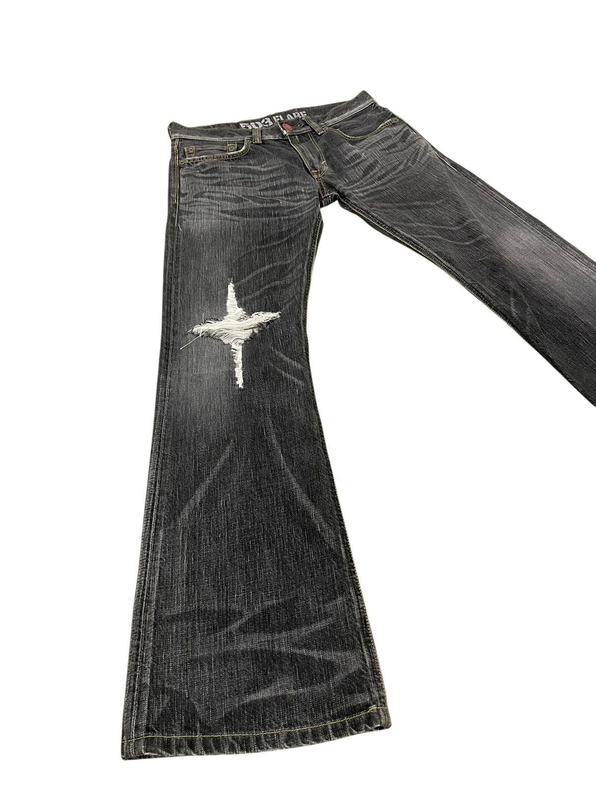 Edwin Flare Jeans Edwin 503 Japan Faded Distress Boot Cut 2🟦1 Size US 32 / EU 48 - 1 Thumbnail