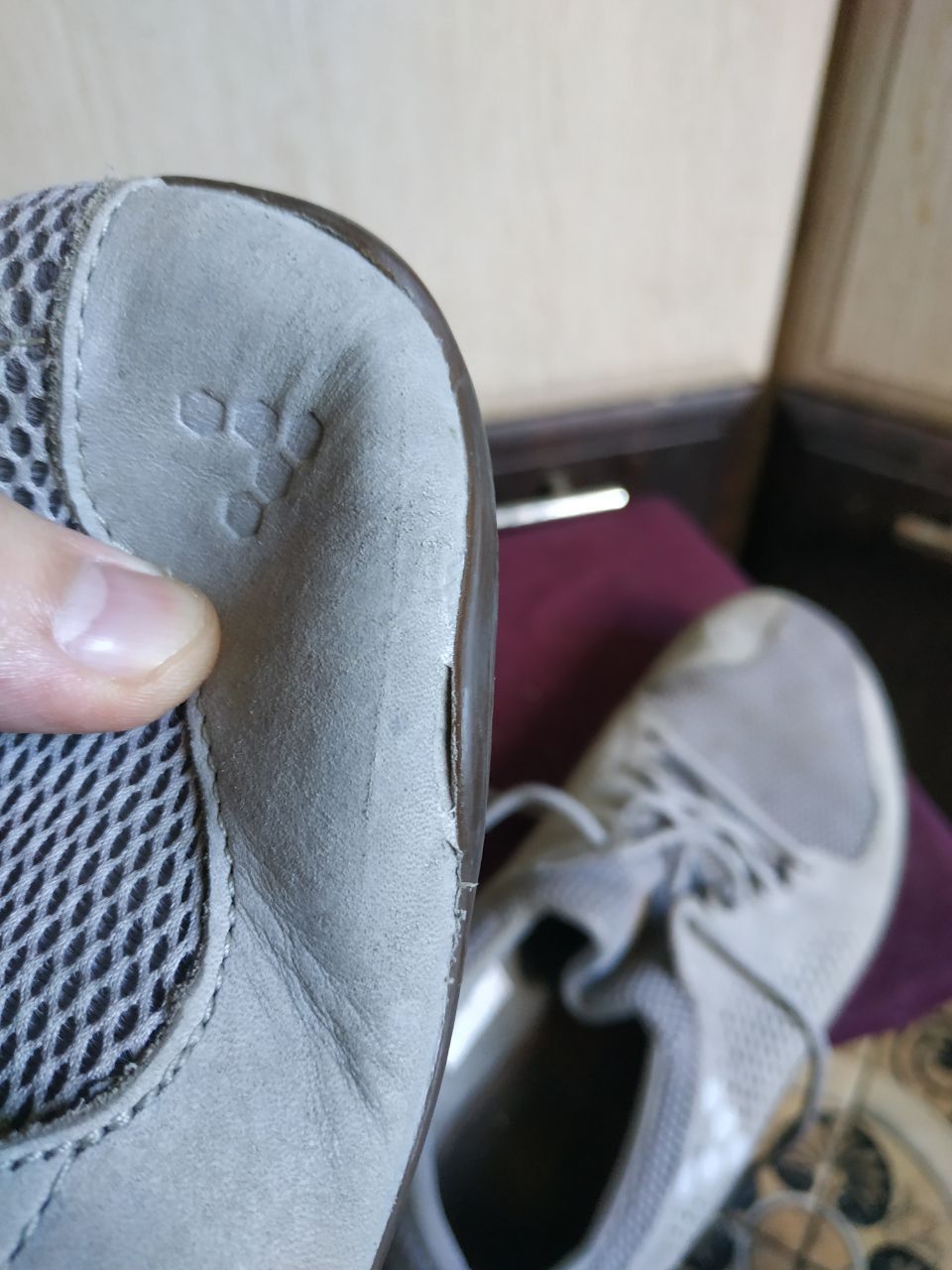 Vivobarefoot Vivobarefoot Primus Trio Grey Leather Mesh Shoes EU 45 US 12 Size US 12 / EU 45 - 7 Thumbnail