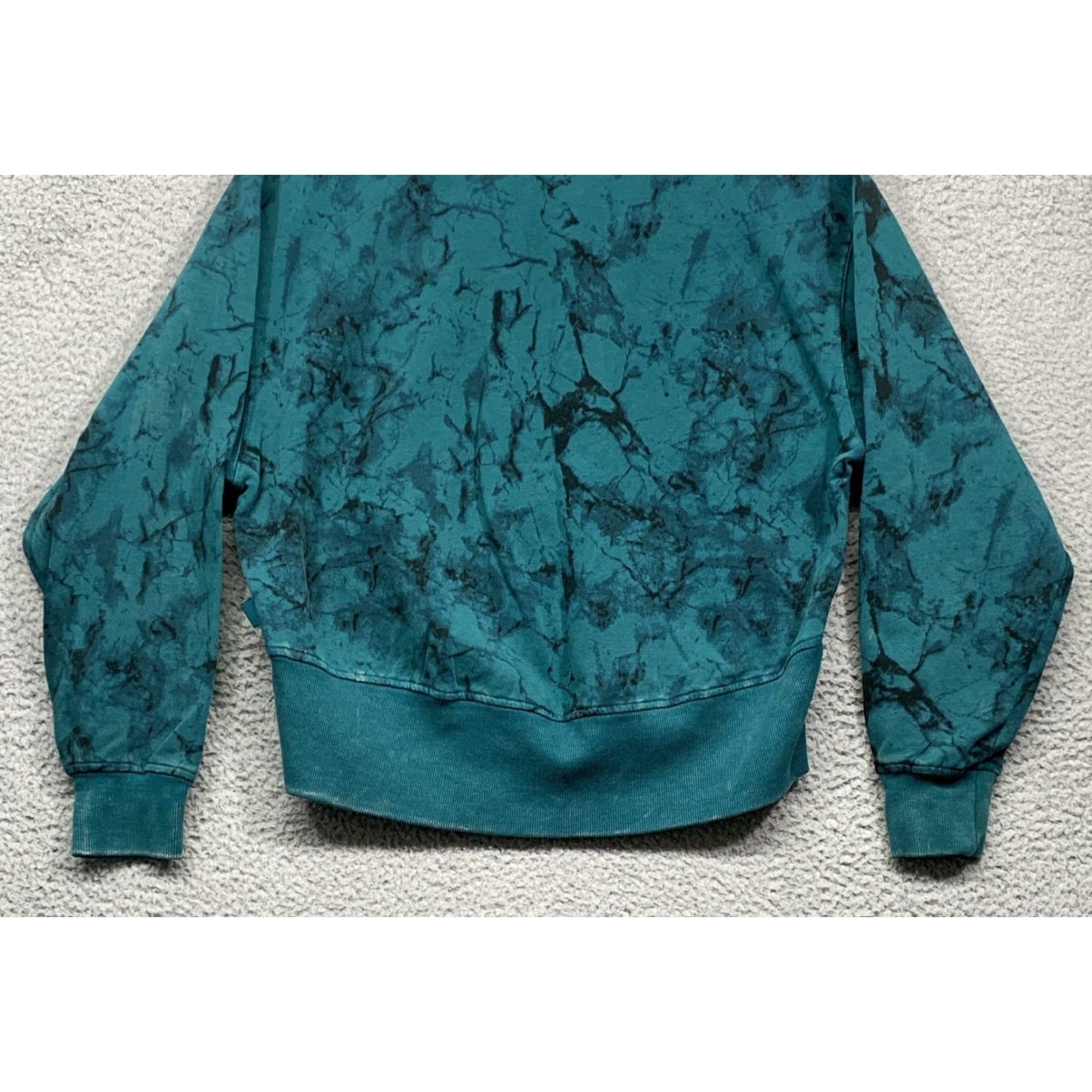 Vintage Joy Lab Sweatshirt Women's XS Green Marble Cropped Relaxed Fit NEW NWT Size XS / US 0-2 / IT 36-38 - 6 Thumbnail