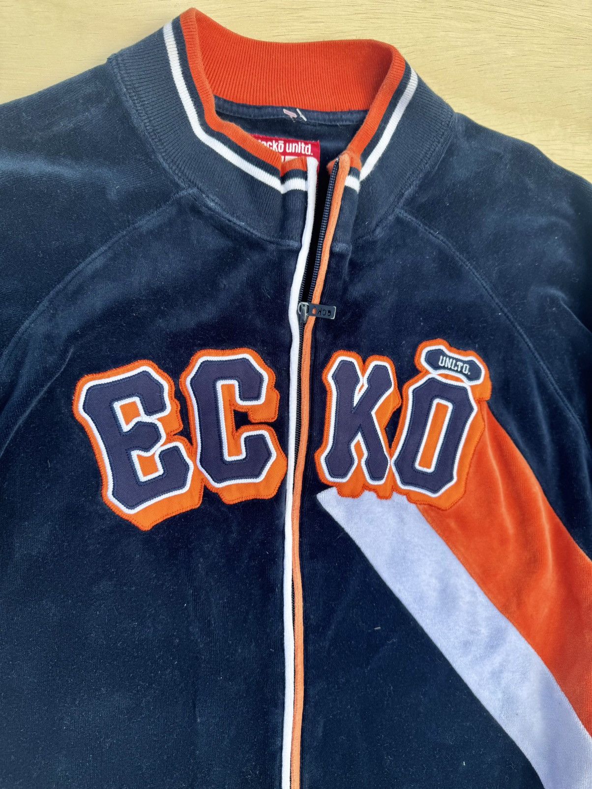 Ecko Unltd. × Rap Tees × Vintage Vintage Eckō 2000’s Velour Y2K Rap Hip Hop Zip Jersey Size US L / EU 52-54 / 3 - 8 Thumbnail